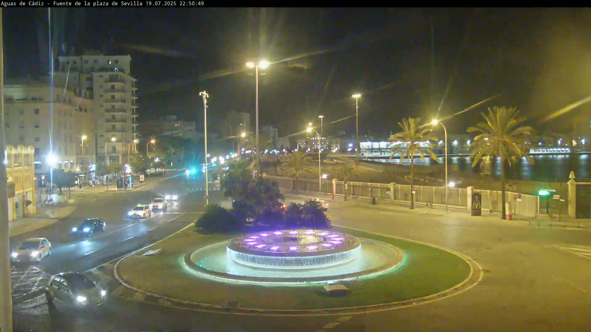 Cadiz, Plaza de Sevilla Fountain  Live Cam -  Cadiz, Andulucia, Spain