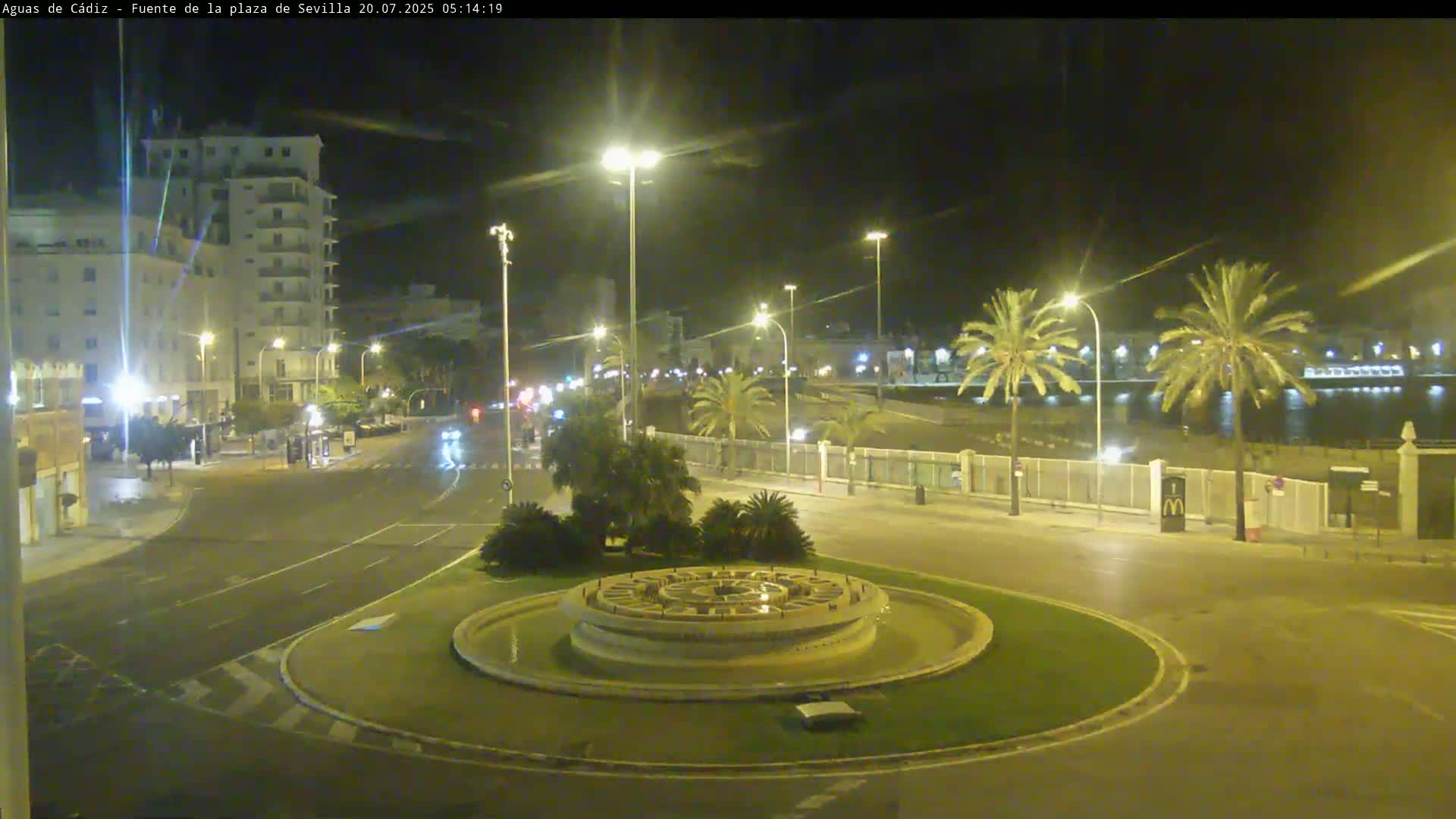 Cadiz, Plaza de Sevilla Fountain  Live Cam -  Cadiz, Andulucia, Spain