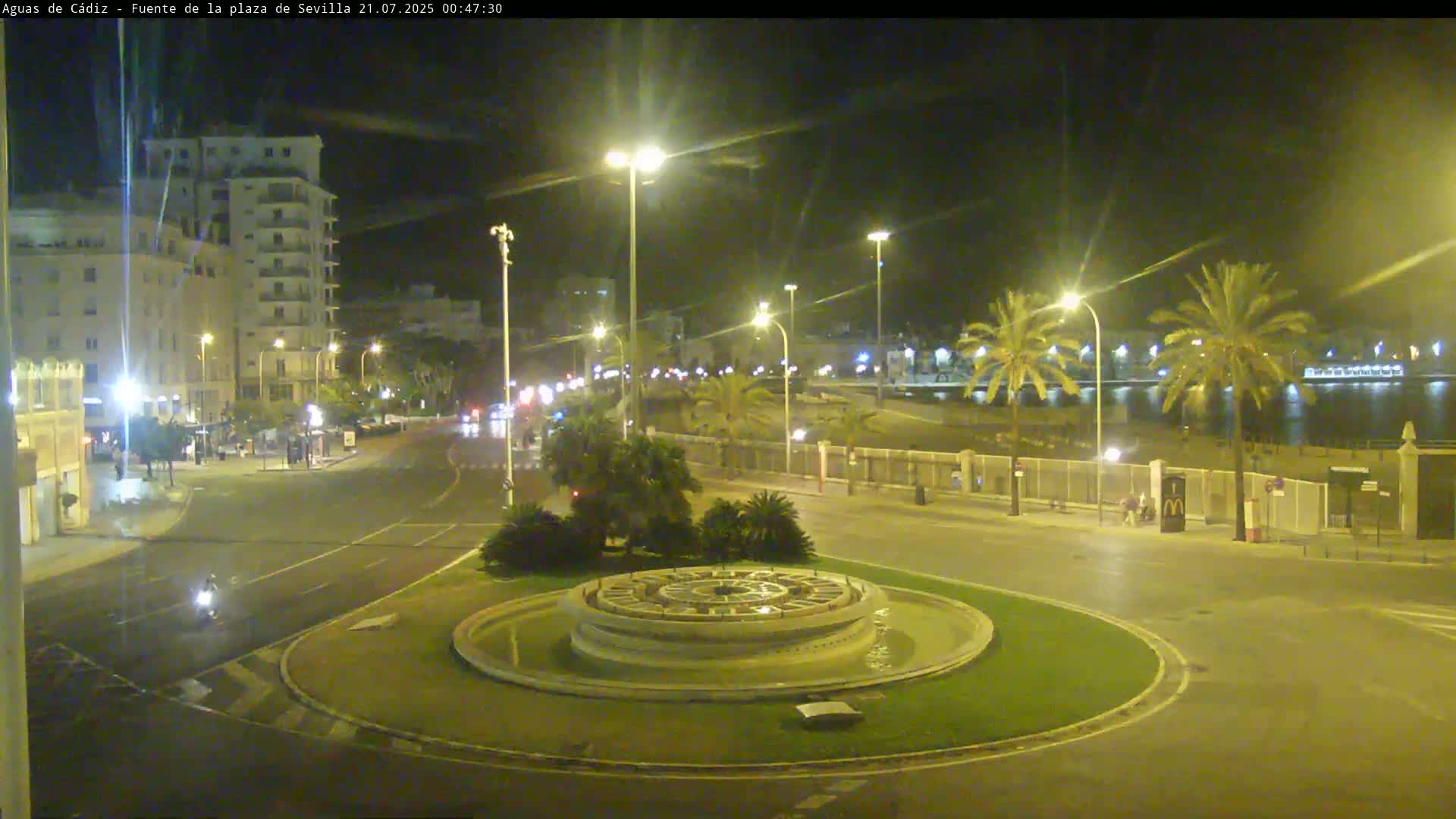 Cadiz, Plaza de Sevilla Fountain  Live Cam -  Cadiz, Andulucia, Spain