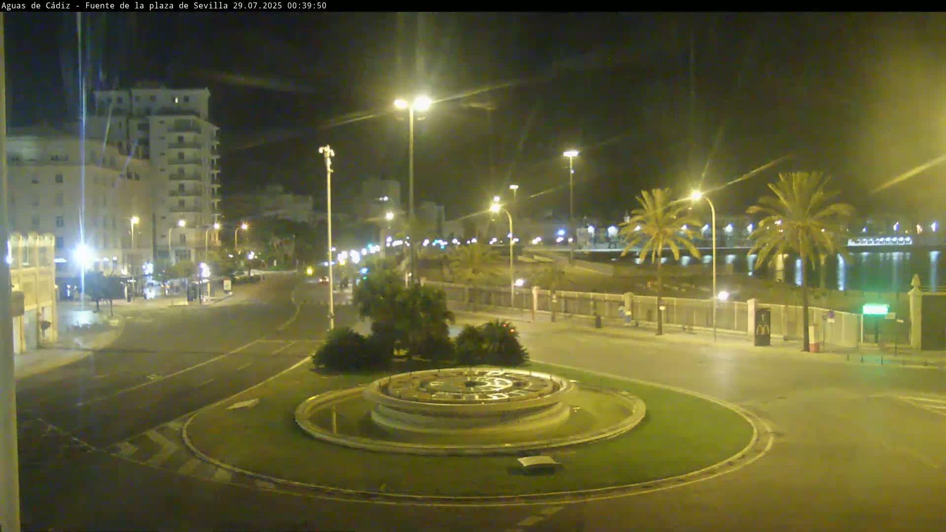 Cadiz, Plaza de Sevilla Fountain  Live Cam -  Cadiz, Andulucia, Spain