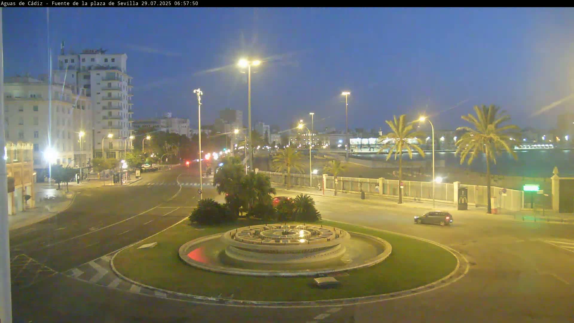 Cadiz, Plaza de Sevilla Fountain  Live Cam -  Cadiz, Andulucia, Spain