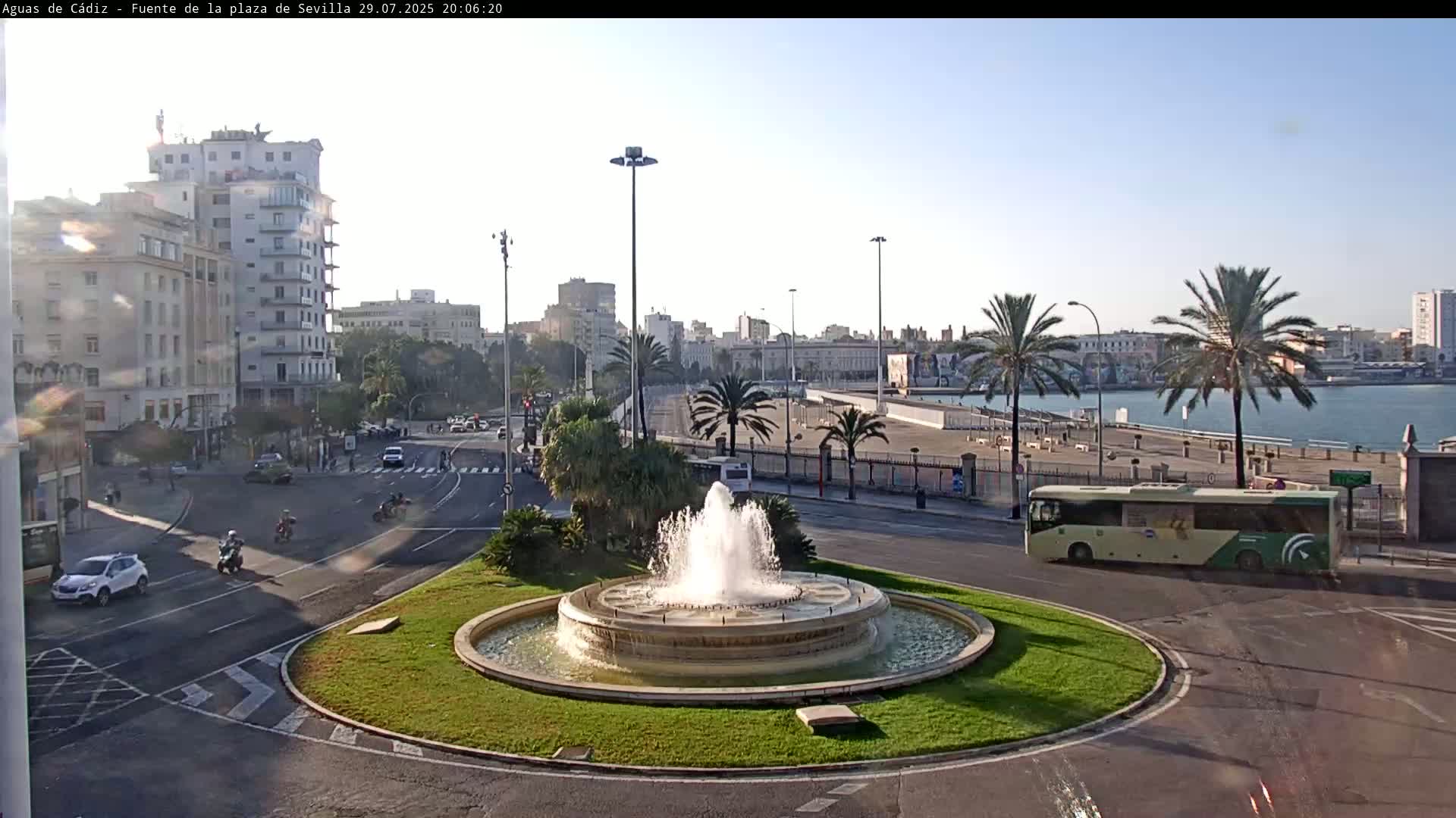 Cadiz, Plaza de Sevilla Fountain  Live Cam -  Cadiz, Andulucia, Spain