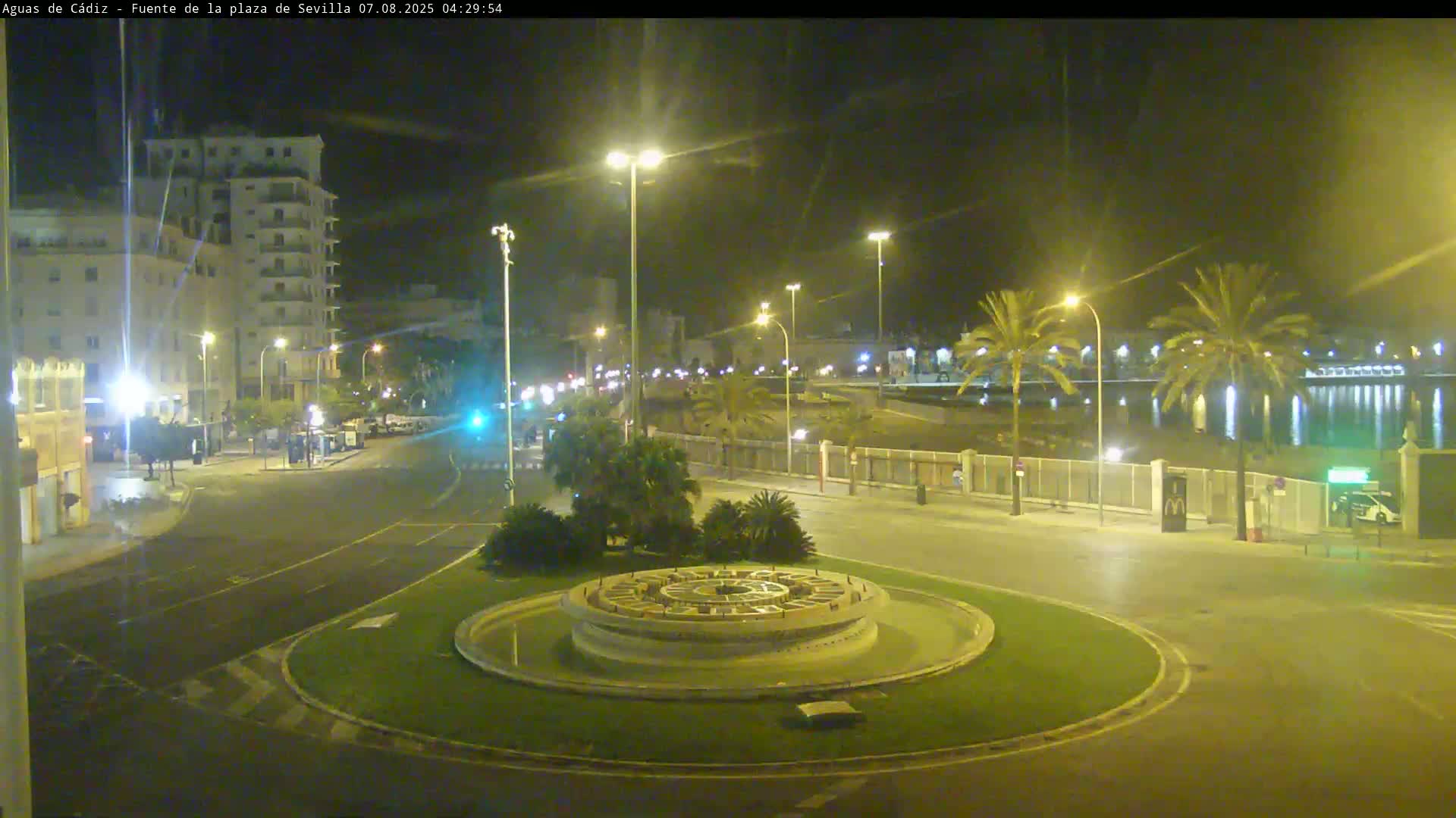 Cadiz, Plaza de Sevilla Fountain  Live Cam -  Cadiz, Andulucia, Spain