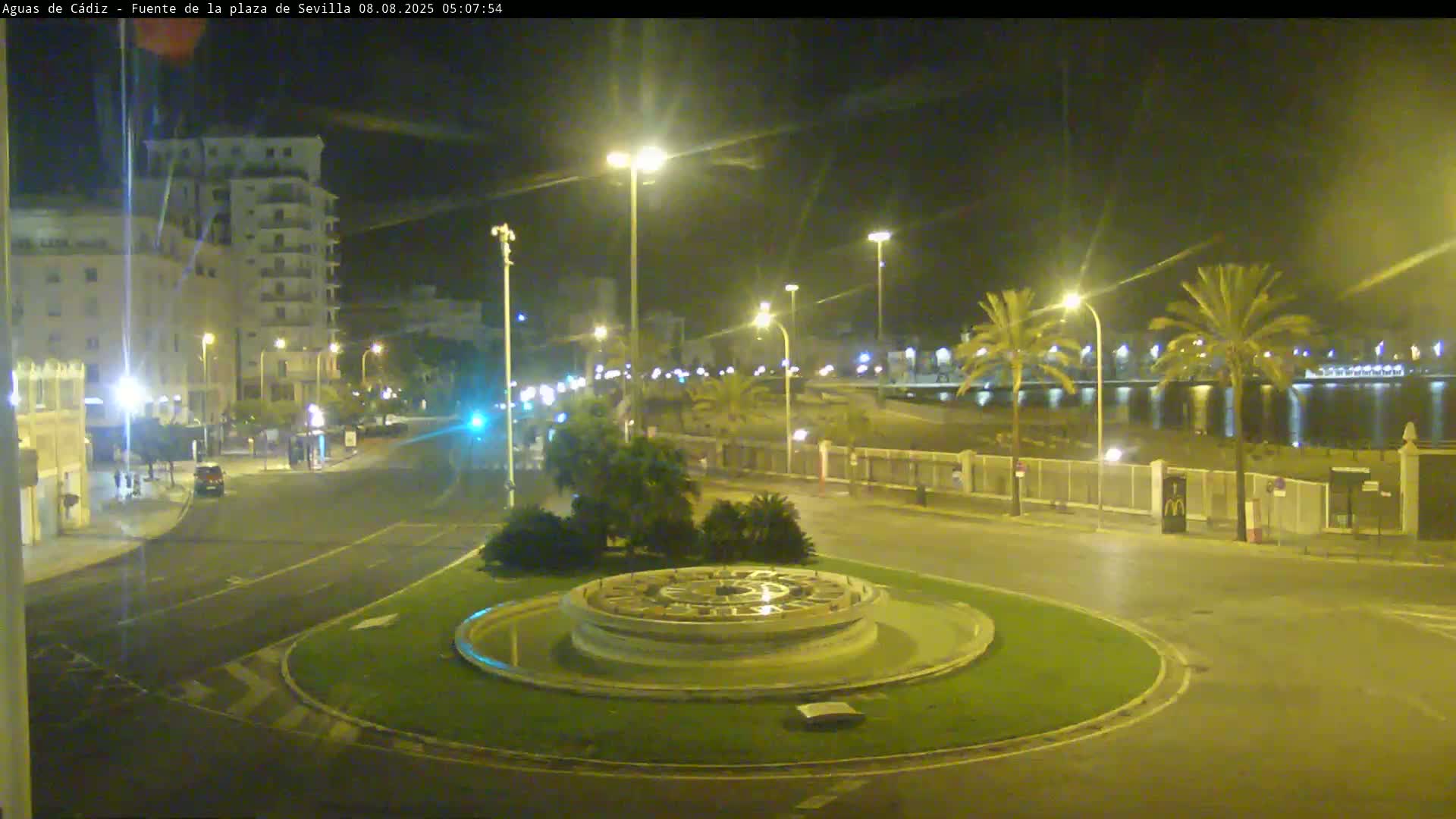 Cadiz, Plaza de Sevilla Fountain  Live Cam -  Cadiz, Andulucia, Spain