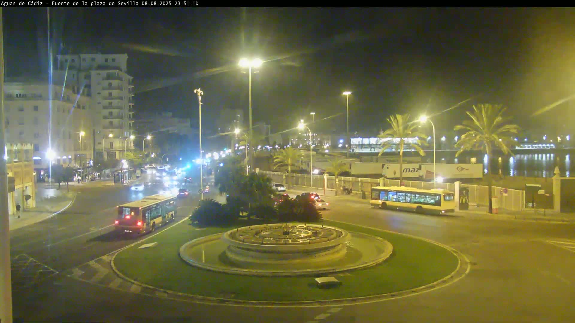 Cadiz, Plaza de Sevilla Fountain  Live Cam -  Cadiz, Andulucia, Spain