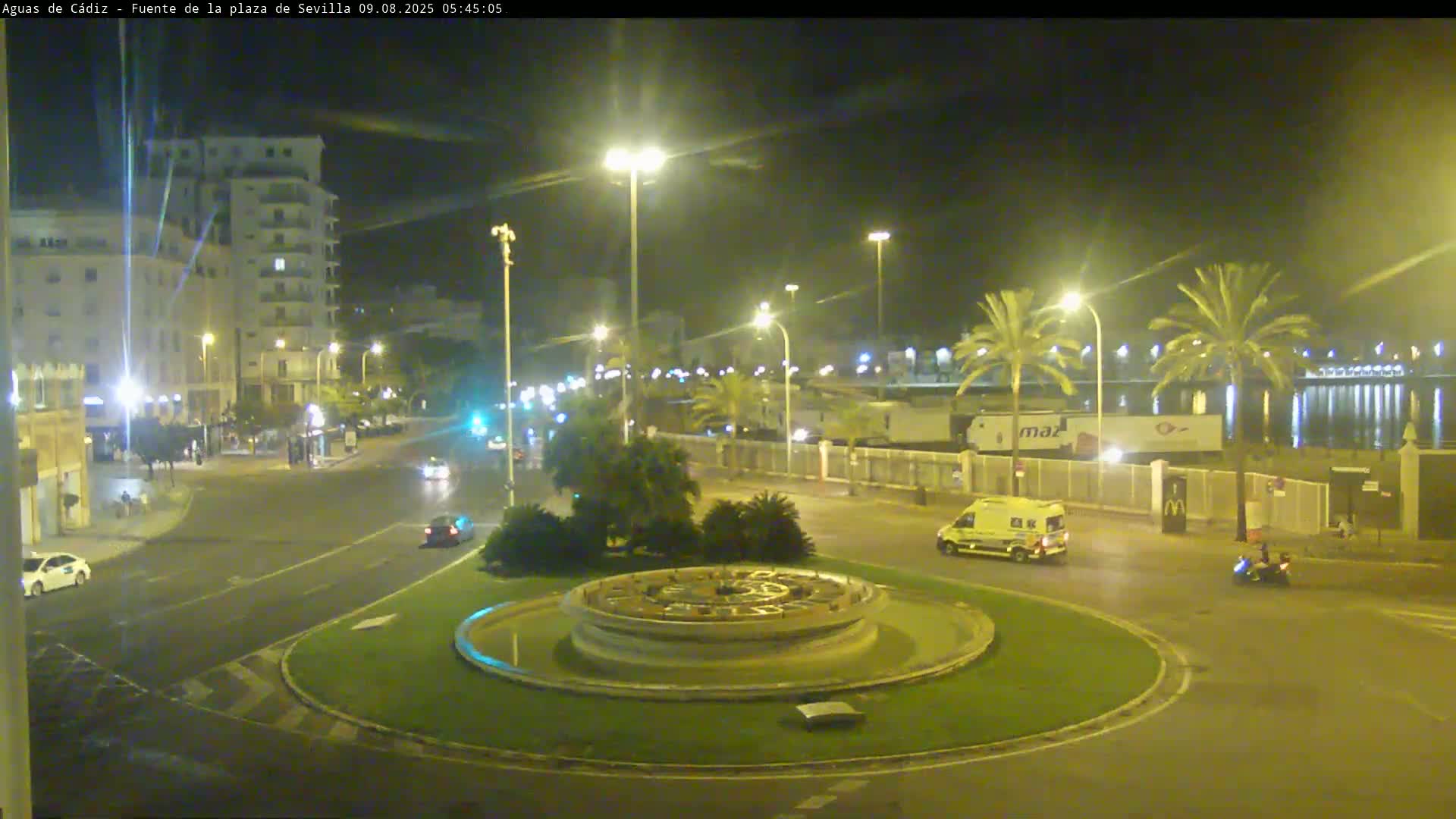 Cadiz, Plaza de Sevilla Fountain  Live Cam -  Cadiz, Andulucia, Spain