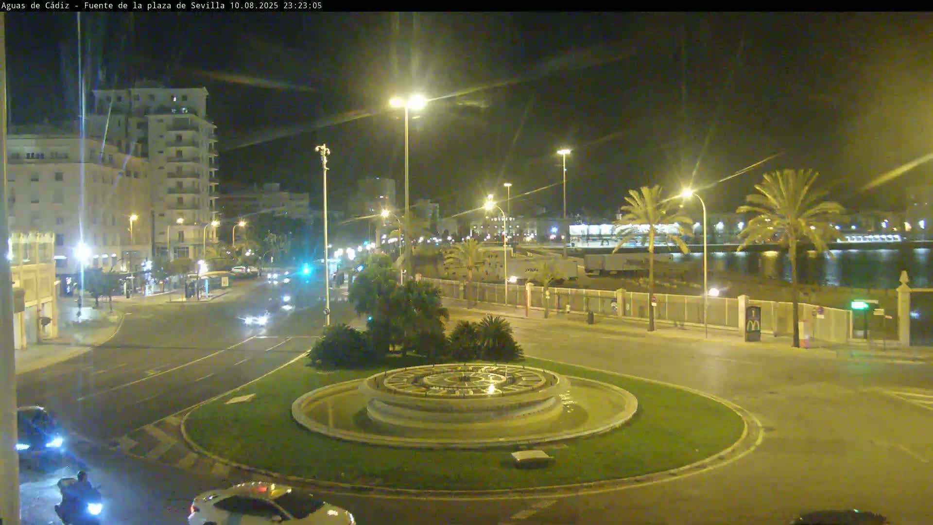 Cadiz, Plaza de Sevilla Fountain  Live Cam -  Cadiz, Andulucia, Spain
