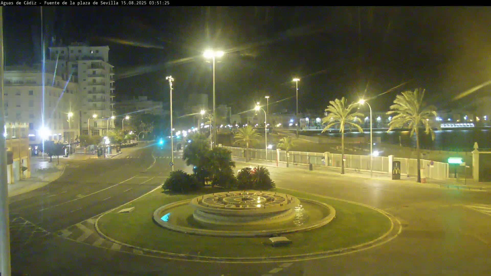 Cadiz, Plaza de Sevilla Fountain  Live Cam -  Cadiz, Andulucia, Spain