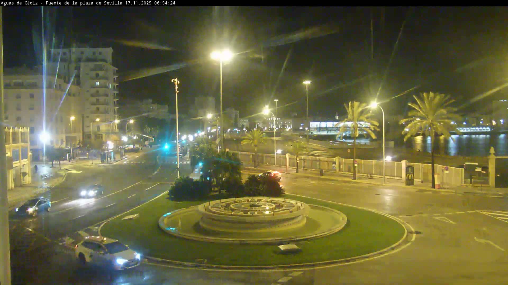 Cadiz, Plaza de Sevilla Fountain  Live Cam -  Cadiz, Andulucia, Spain