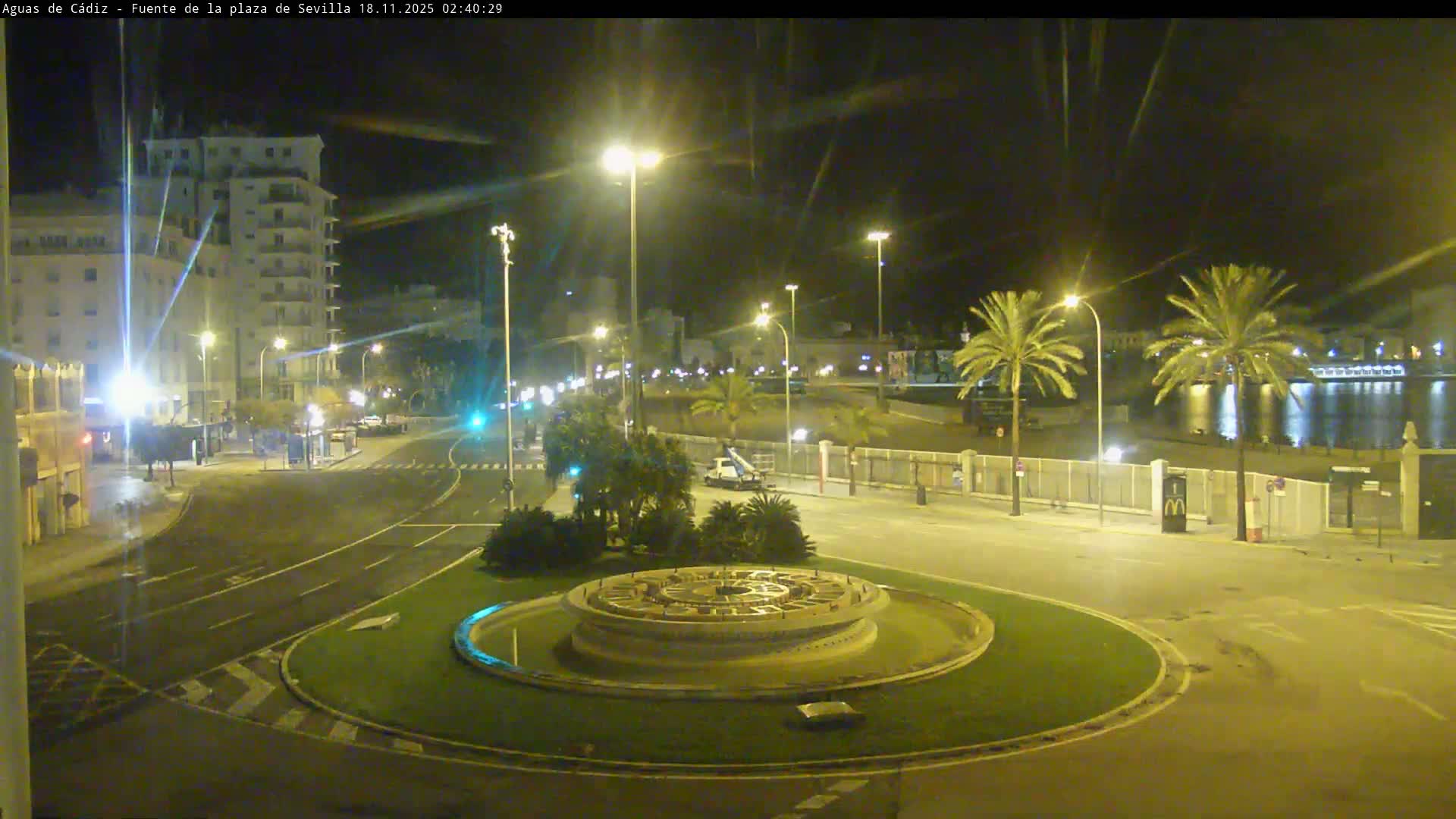 Cadiz, Plaza de Sevilla Fountain  Live Cam -  Cadiz, Andulucia, Spain