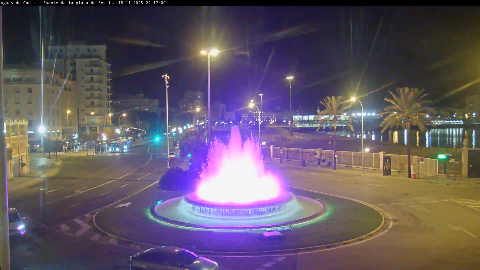 Cadiz, Plaza de Sevilla Fountain  Live Cam -  Cadiz, Andulucia, Spain
