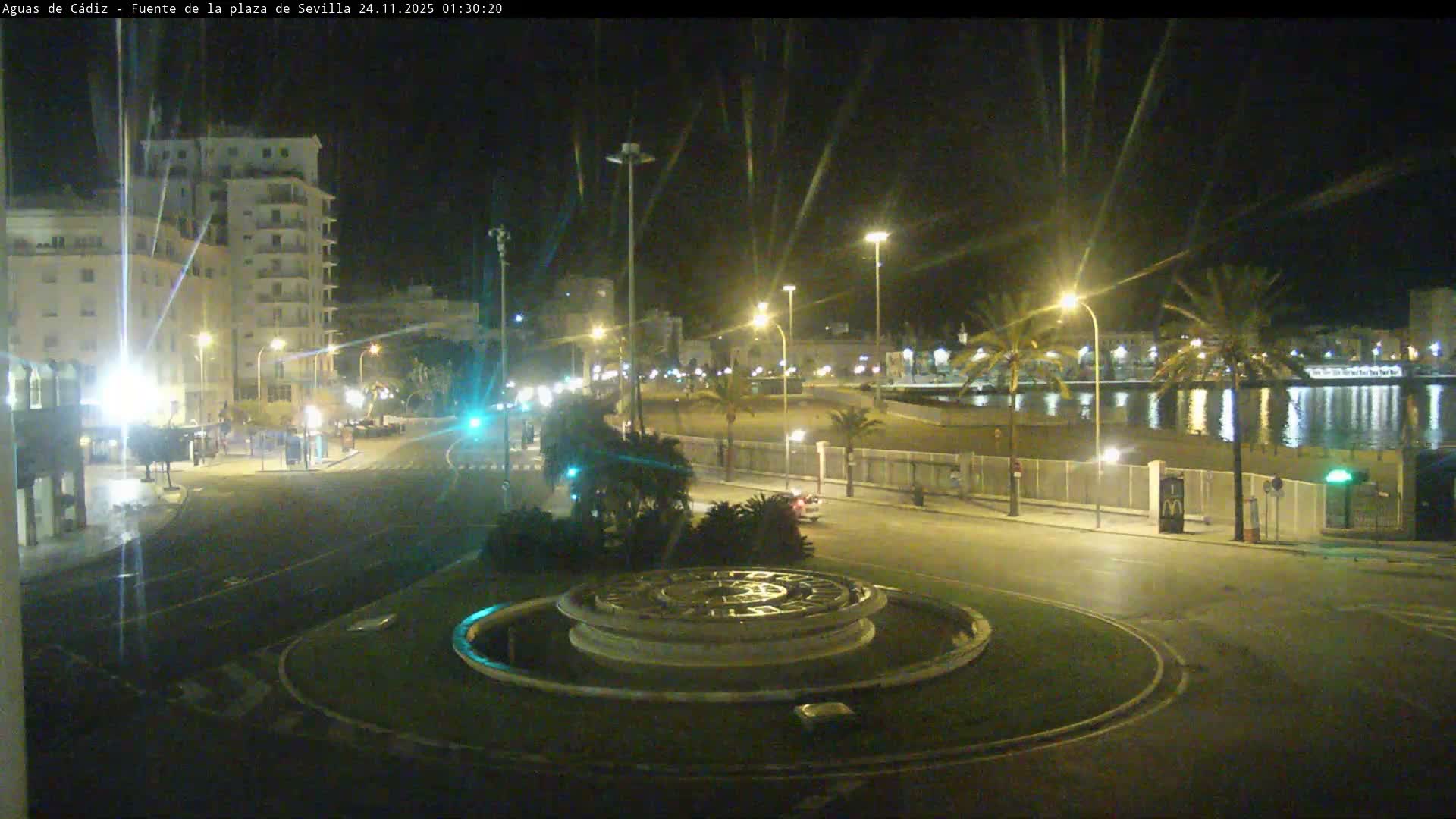 Cadiz, Plaza de Sevilla Fountain  Live Cam -  Cadiz, Andulucia, Spain