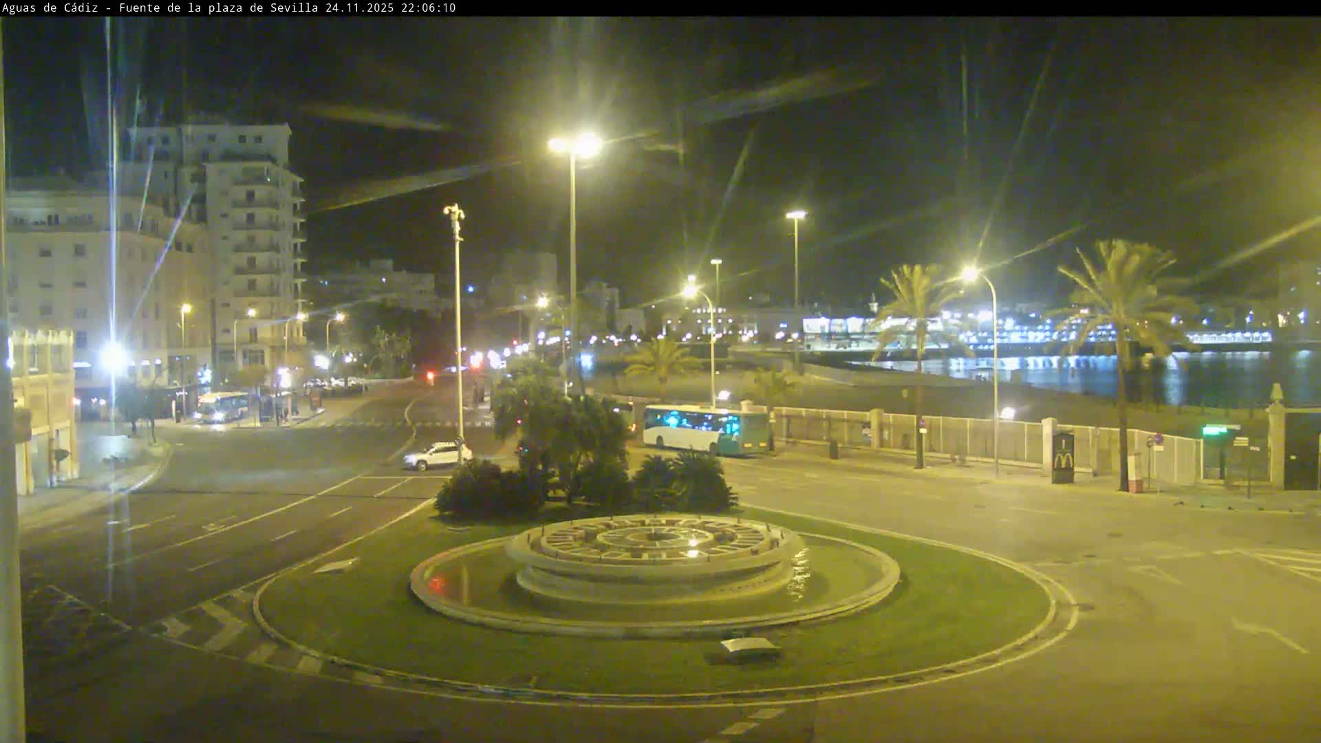 Cadiz, Plaza de Sevilla Fountain  Live Cam -  Cadiz, Andulucia, Spain