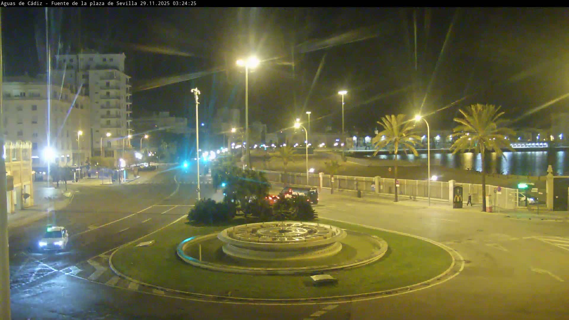 Cadiz, Plaza de Sevilla Fountain  Live Cam -  Cadiz, Andulucia, Spain