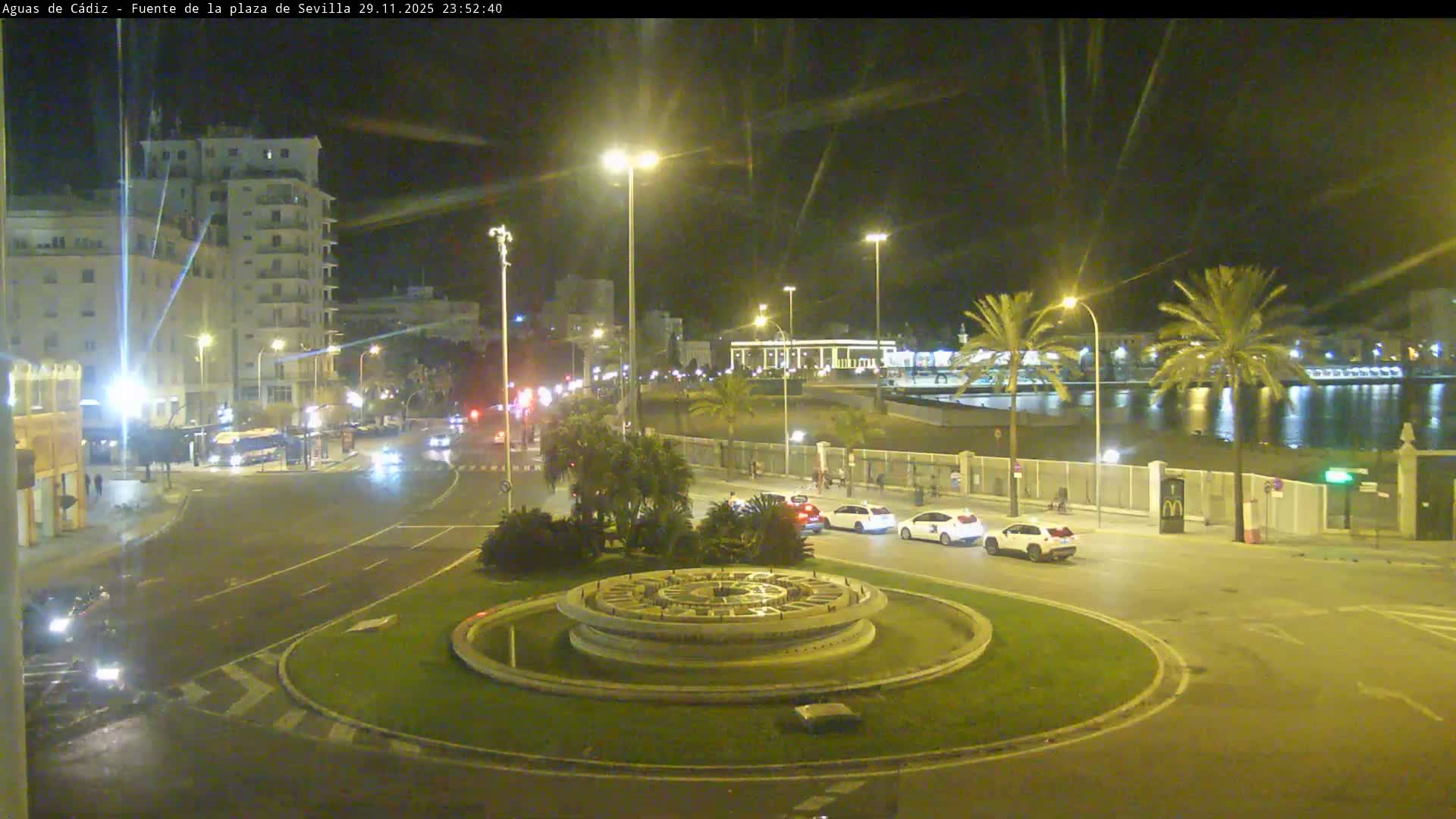 Cadiz, Plaza de Sevilla Fountain  Live Cam -  Cadiz, Andulucia, Spain