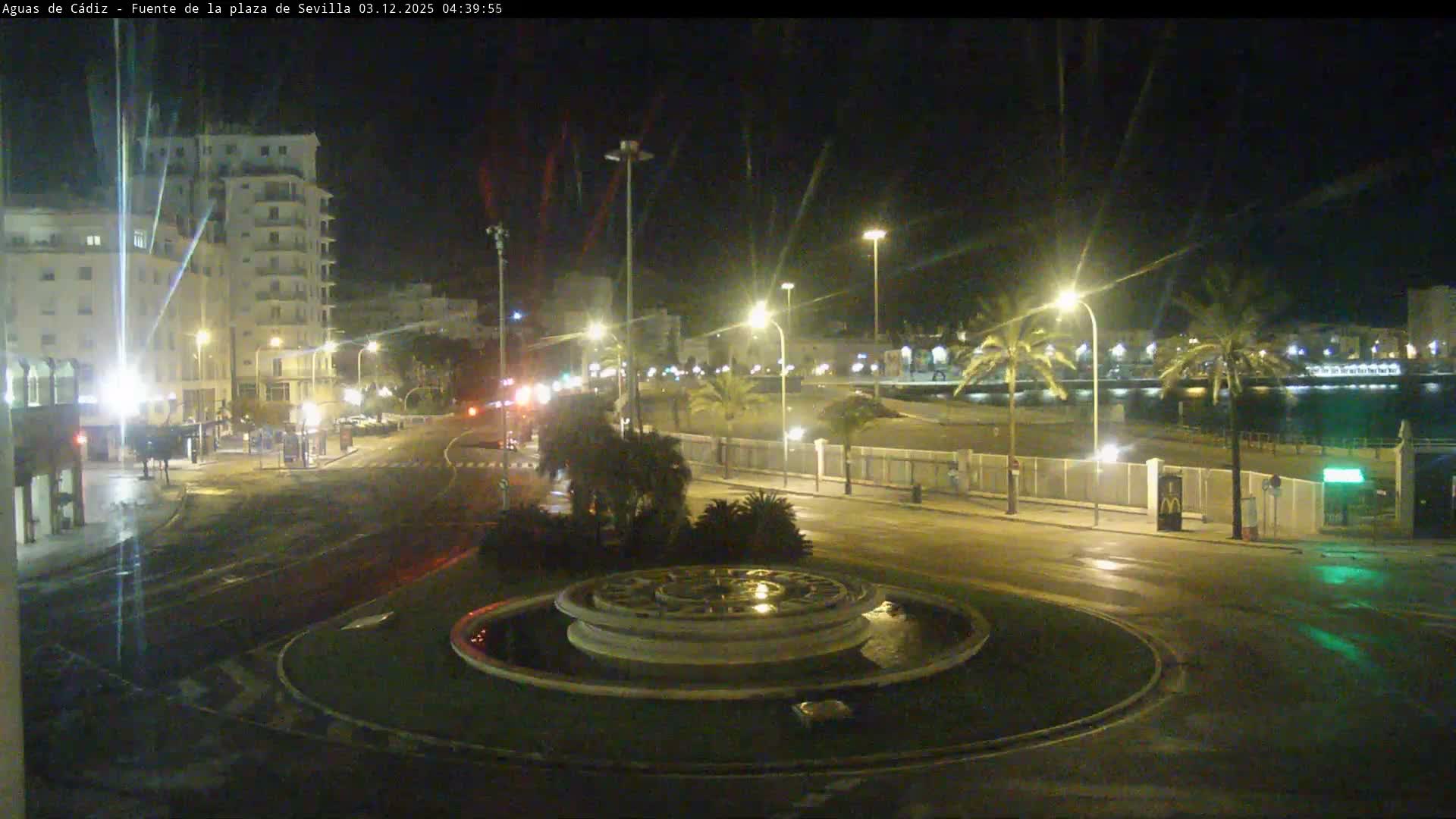 Cadiz, Plaza de Sevilla Fountain  Live Cam -  Cadiz, Andulucia, Spain