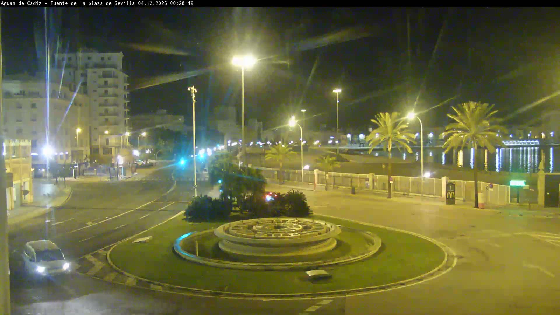 Cadiz, Plaza de Sevilla Fountain  Live Cam -  Cadiz, Andulucia, Spain