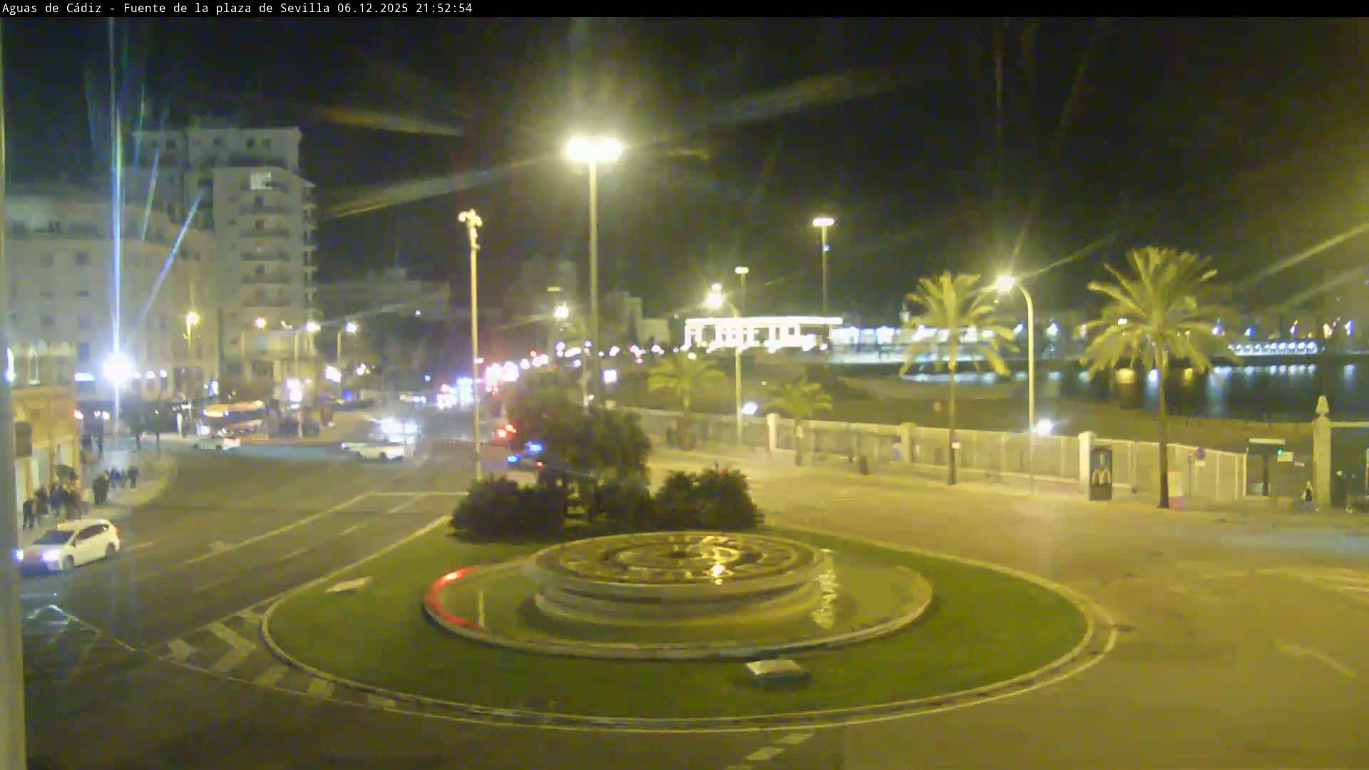 Cadiz, Plaza de Sevilla Fountain  Live Cam -  Cadiz, Andulucia, Spain