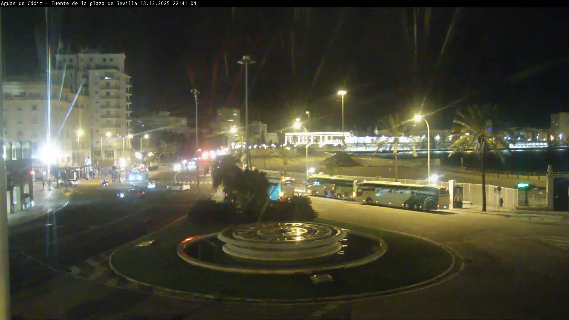 Cadiz, Plaza de Sevilla Fountain  Live Cam -  Cadiz, Andulucia, Spain