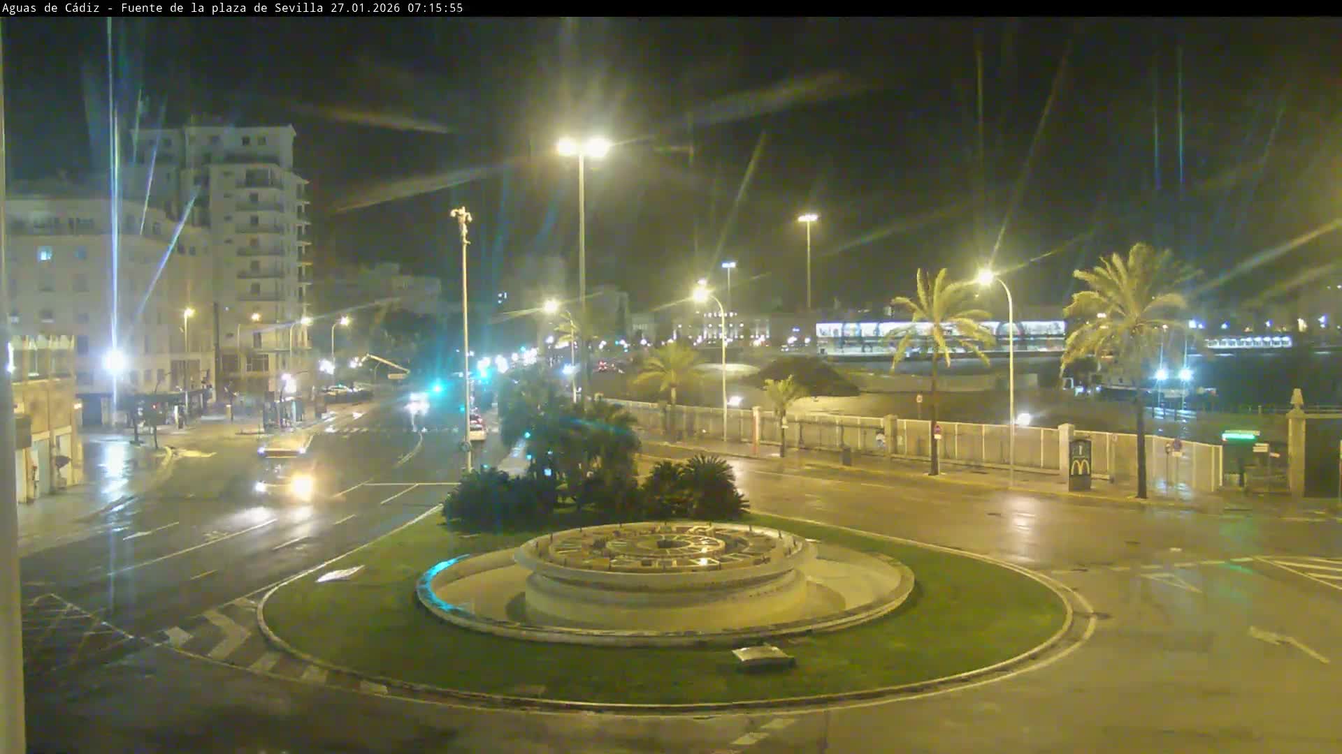 Cadiz, Plaza de Sevilla Fountain  Live Cam -  Cadiz, Andulucia, Spain