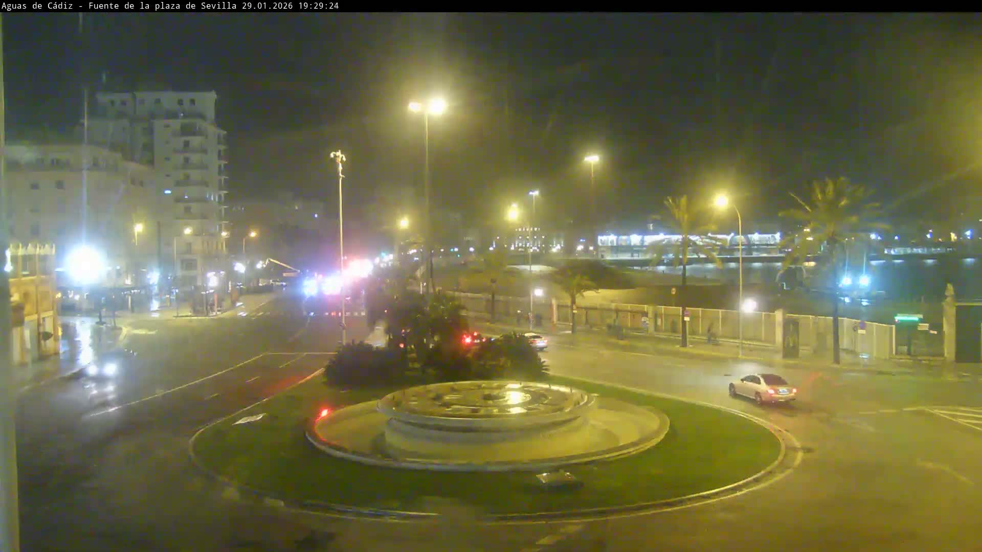 Cadiz, Plaza de Sevilla Fountain  Live Cam -  Cadiz, Andulucia, Spain