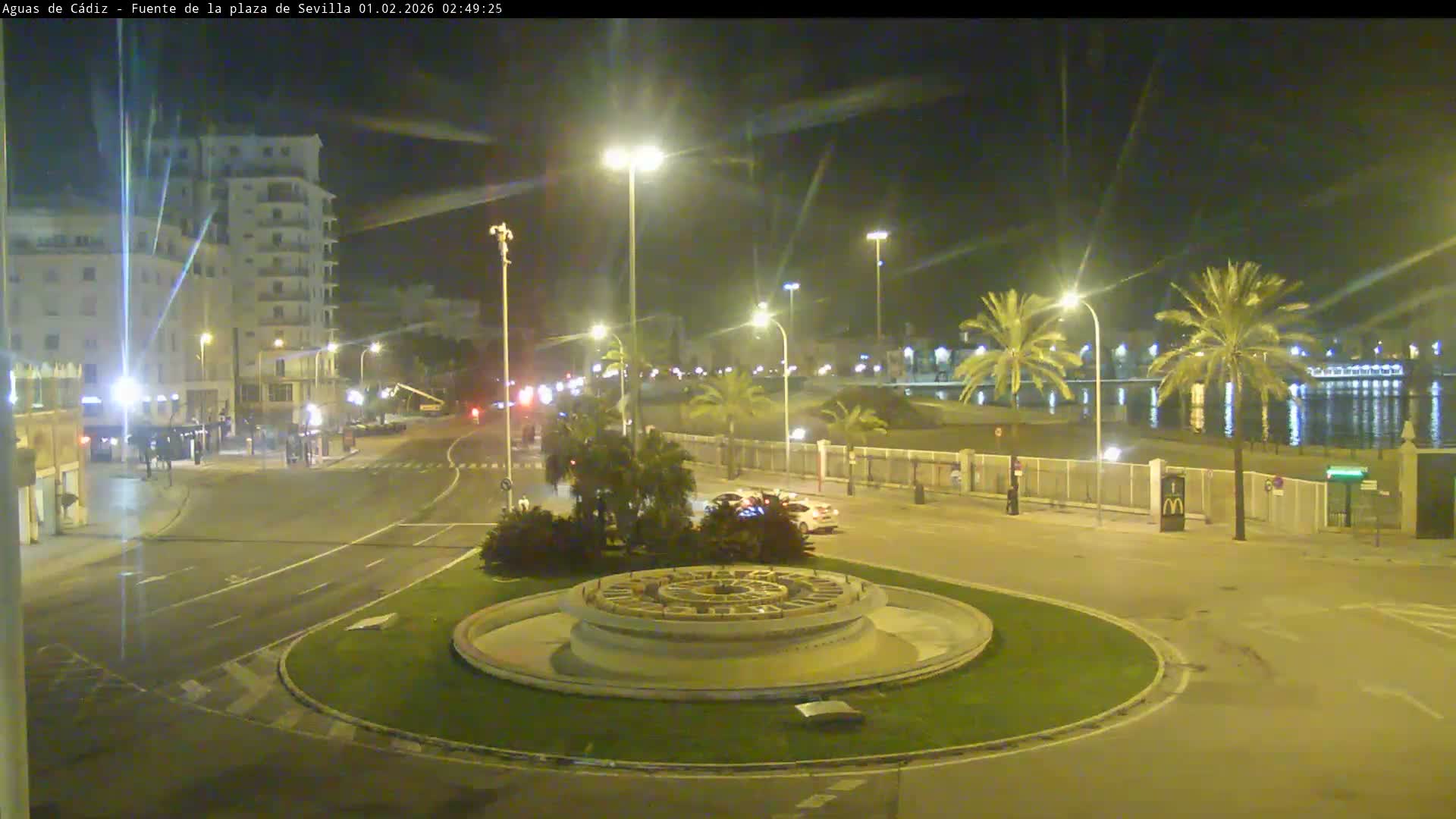 Cadiz, Plaza de Sevilla Fountain  Live Cam -  Cadiz, Andulucia, Spain