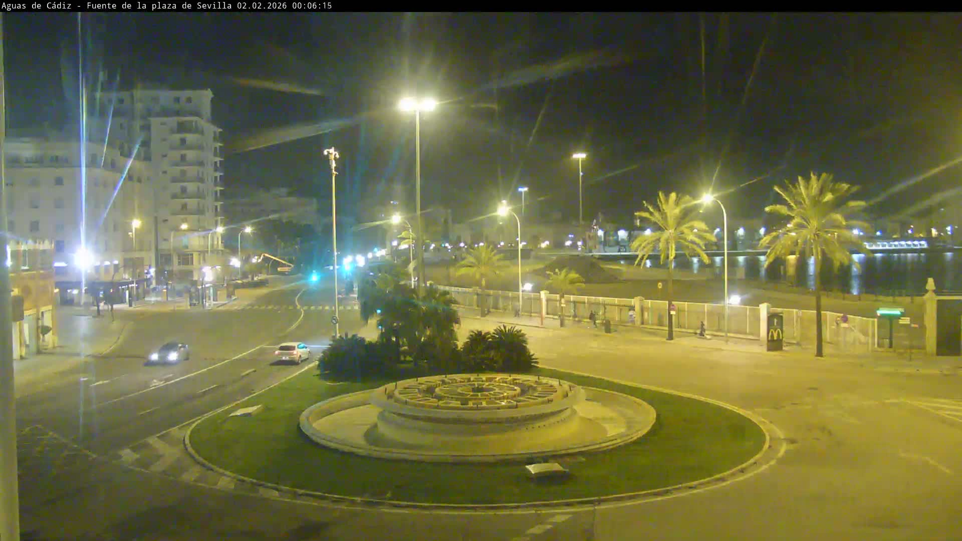 Cadiz, Plaza de Sevilla Fountain  Live Cam -  Cadiz, Andulucia, Spain