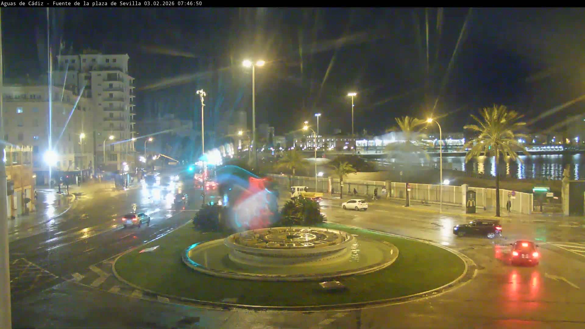 Cadiz, Plaza de Sevilla Fountain  Live Cam -  Cadiz, Andulucia, Spain