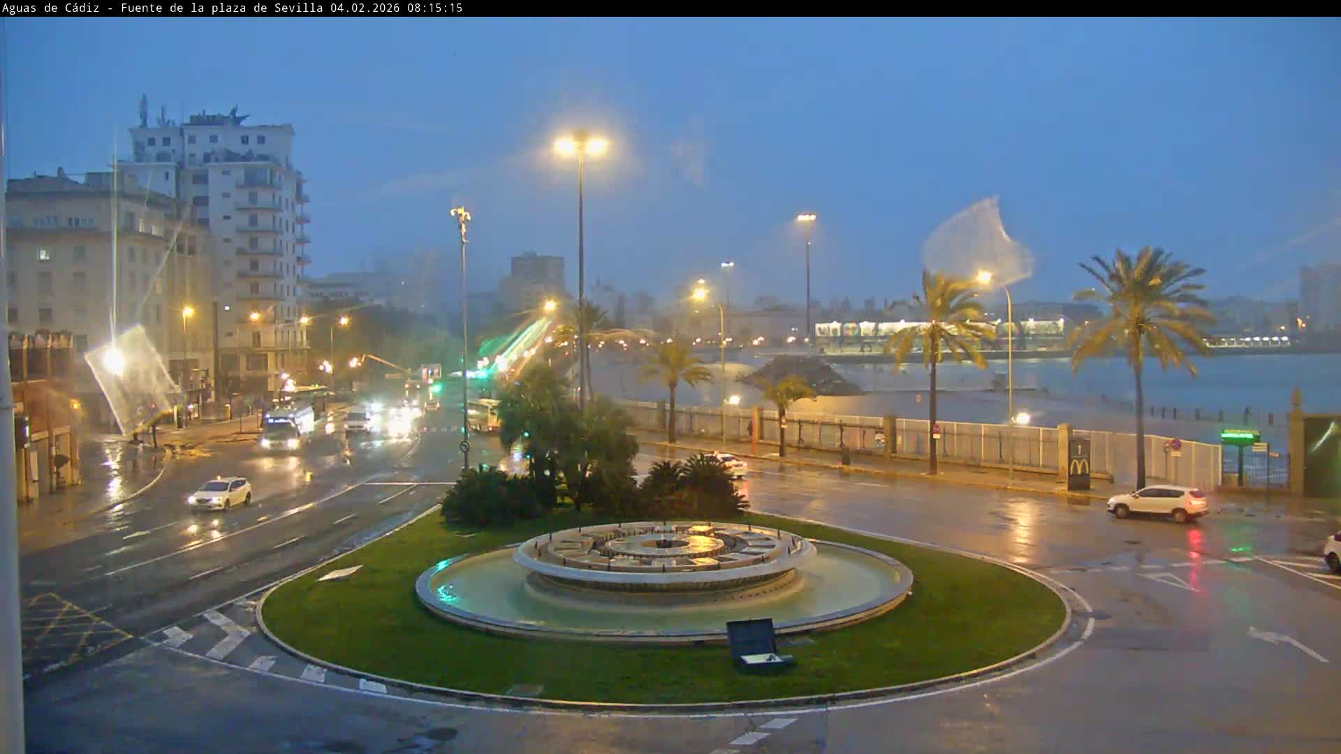 Cadiz, Plaza de Sevilla Fountain  Live Cam -  Cadiz, Andulucia, Spain