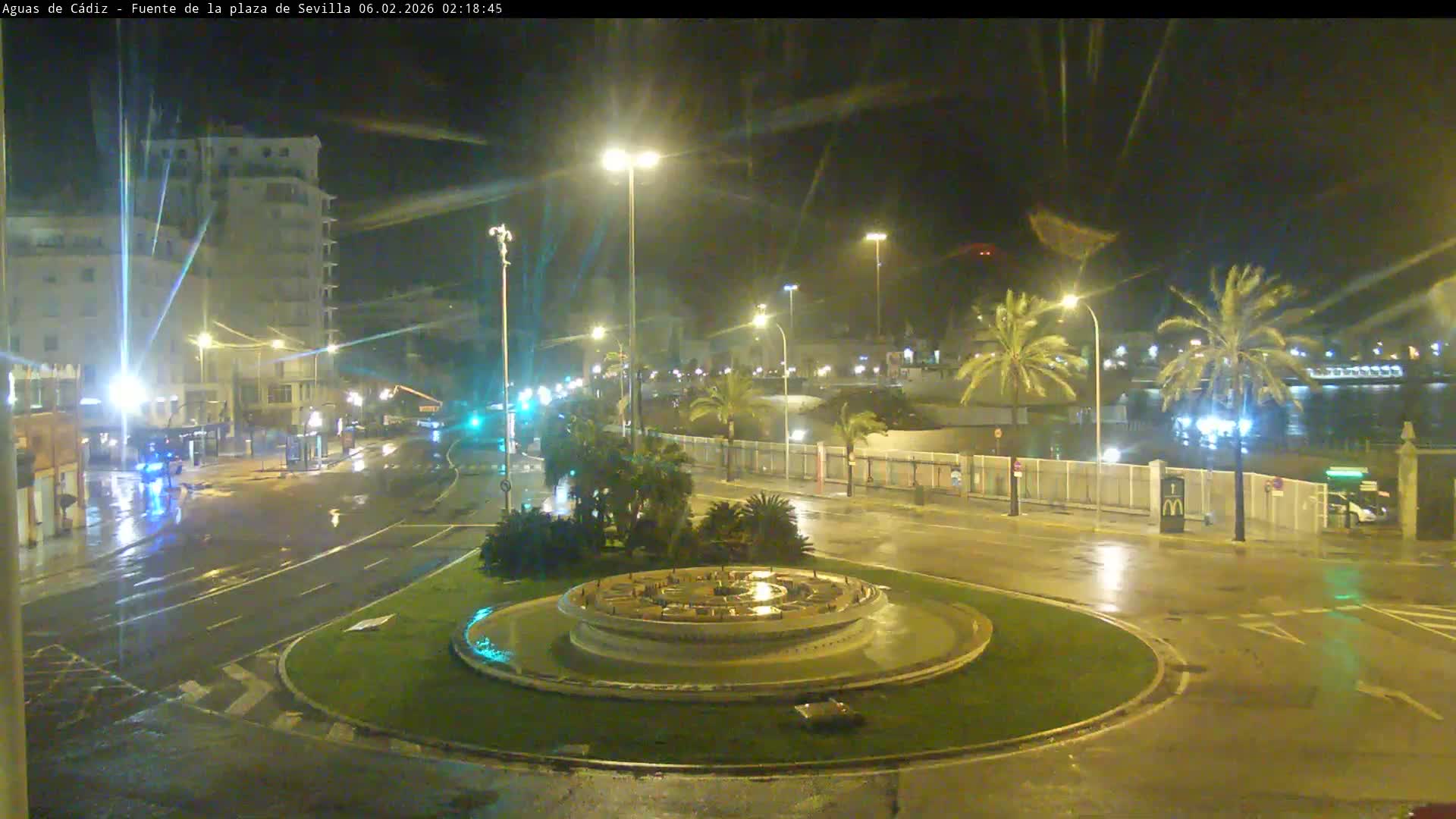 Cadiz, Plaza de Sevilla Fountain  Live Cam -  Cadiz, Andulucia, Spain