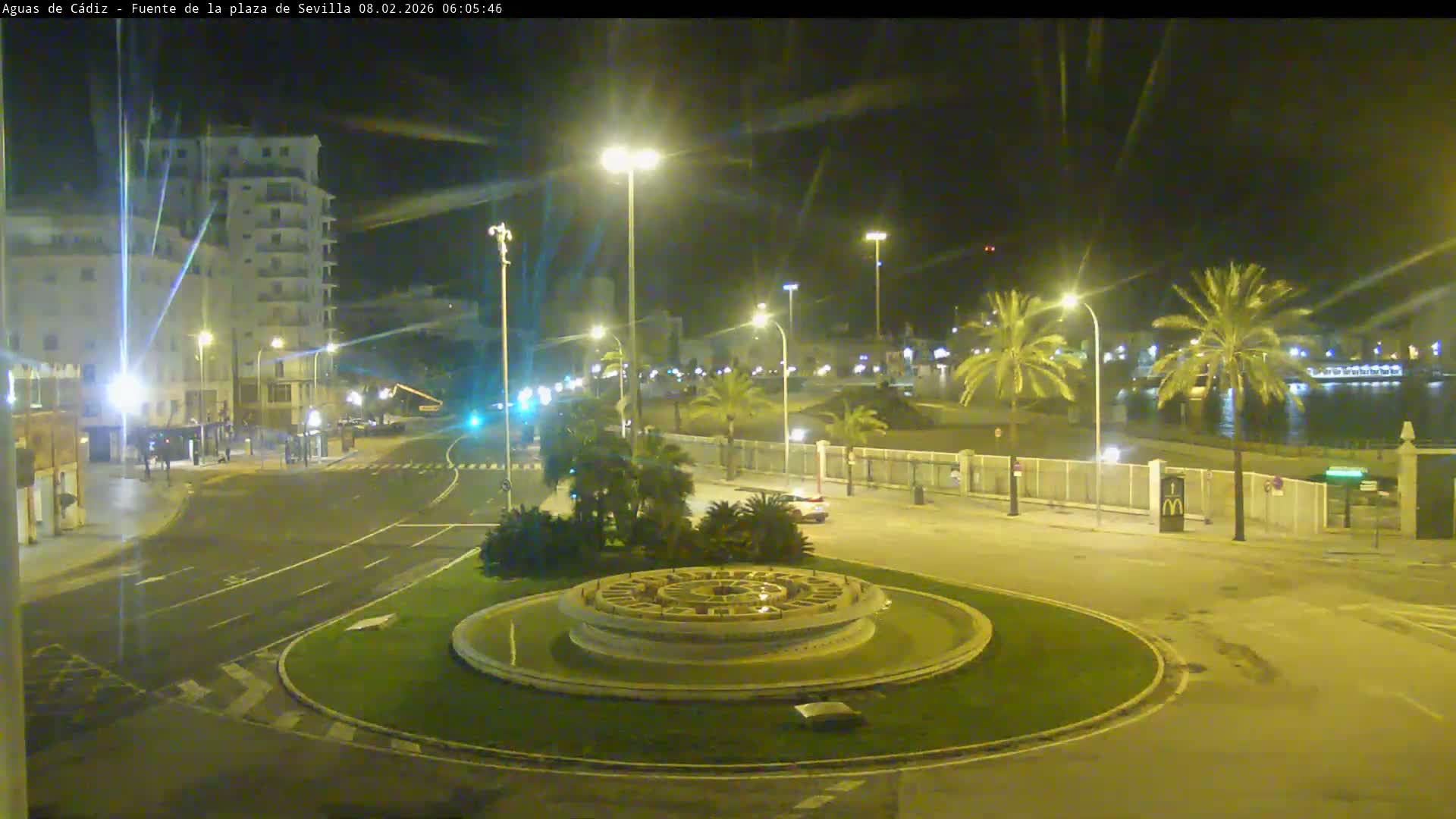 Cadiz, Plaza de Sevilla Fountain  Live Cam -  Cadiz, Andulucia, Spain