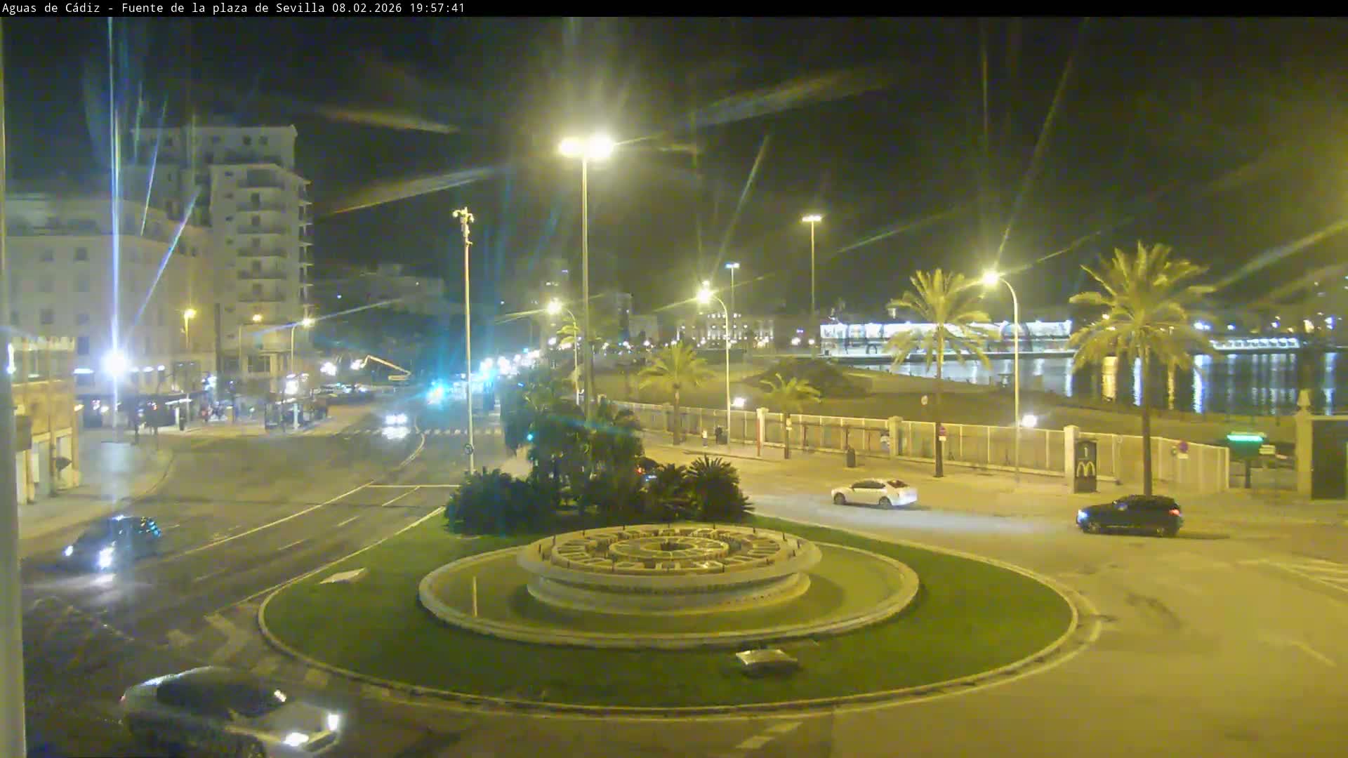 Cadiz, Plaza de Sevilla Fountain  Live Cam -  Cadiz, Andulucia, Spain