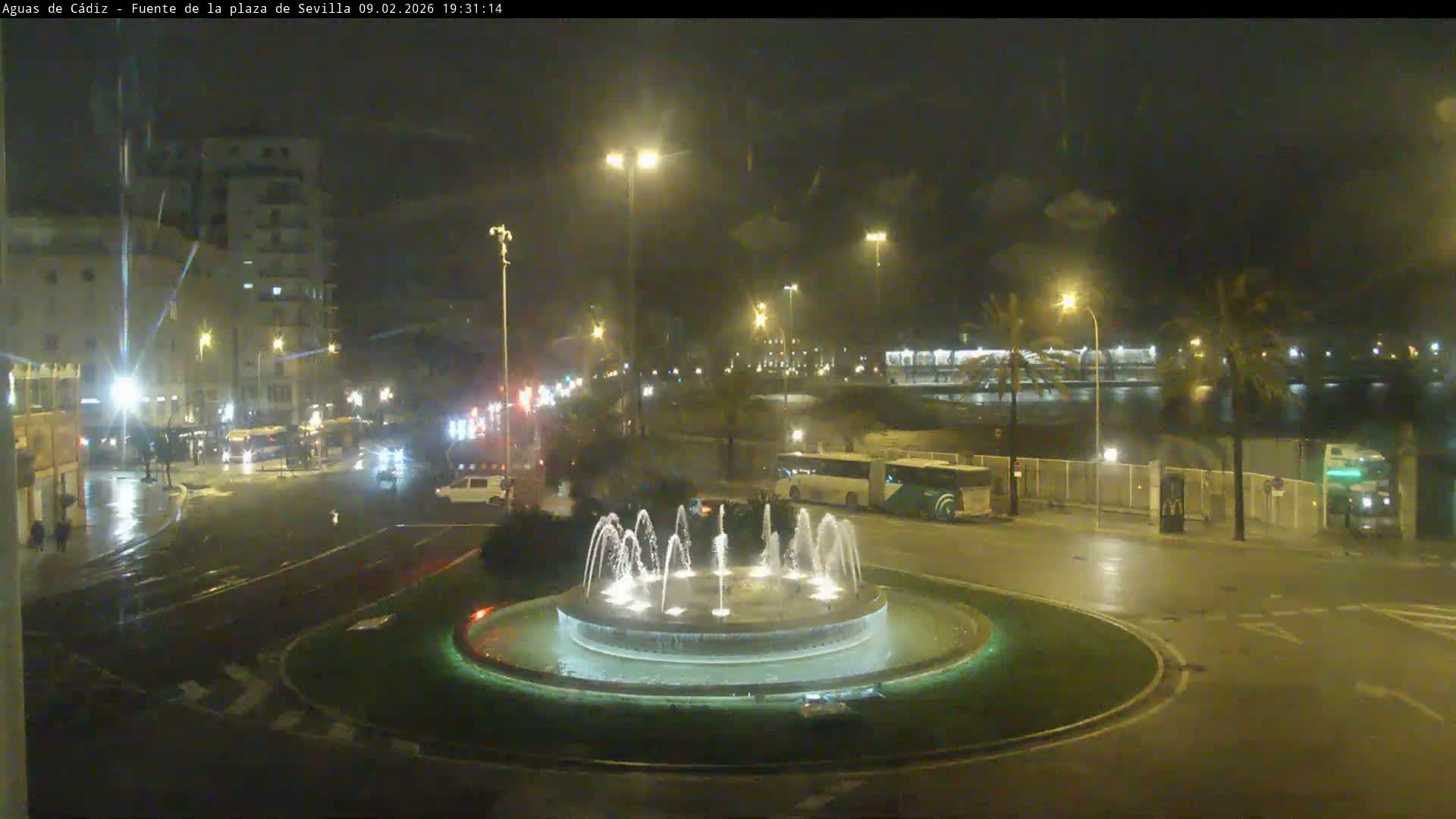 Cadiz, Plaza de Sevilla Fountain  Live Cam -  Cadiz, Andulucia, Spain
