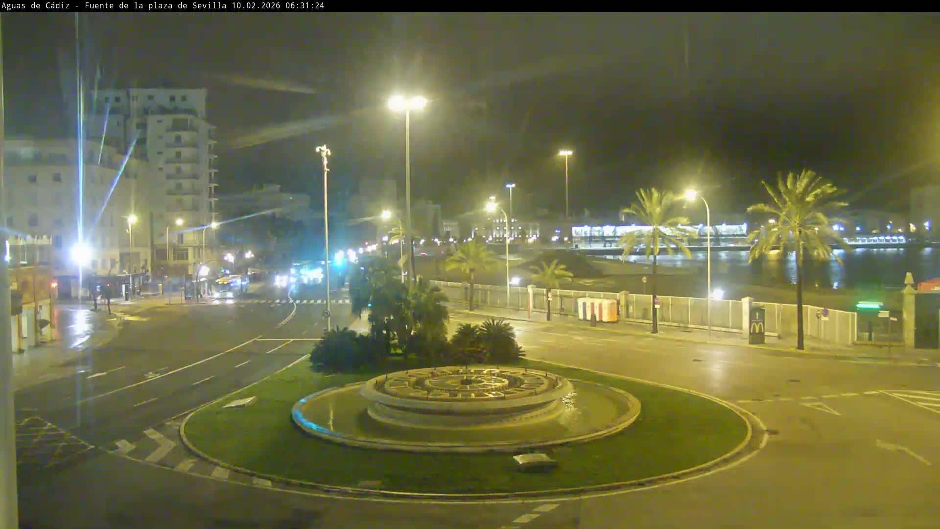 Cadiz, Plaza de Sevilla Fountain  Live Cam -  Cadiz, Andulucia, Spain