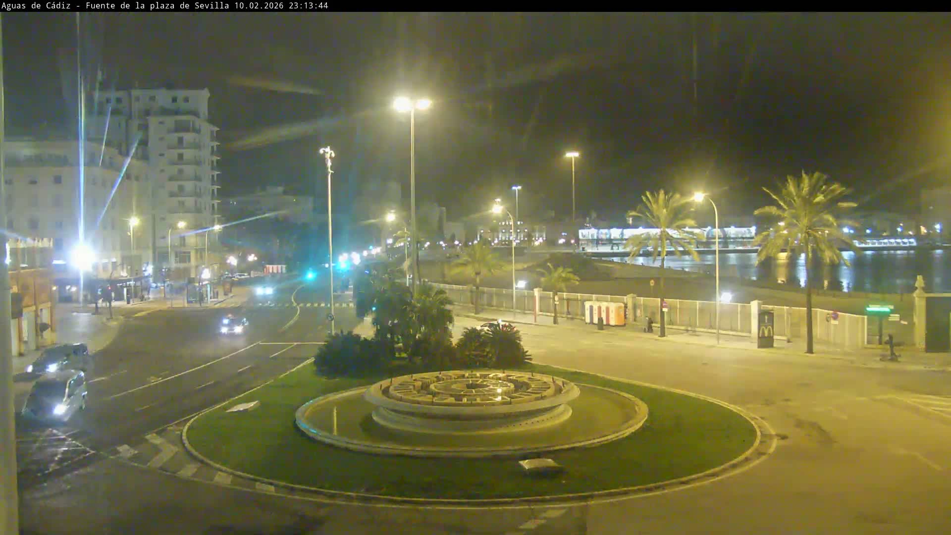 Cadiz, Plaza de Sevilla Fountain  Live Cam -  Cadiz, Andulucia, Spain