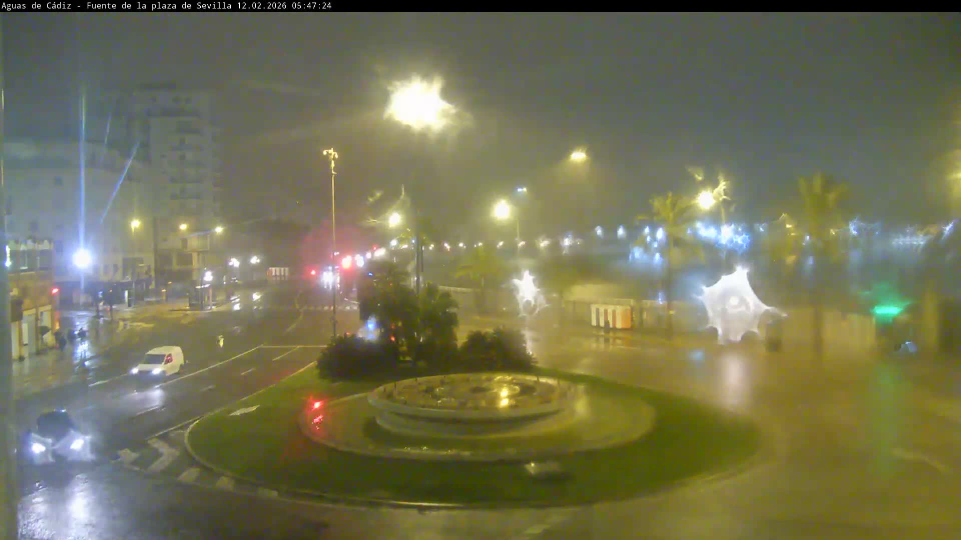 Cadiz, Plaza de Sevilla Fountain  Live Cam -  Cadiz, Andulucia, Spain