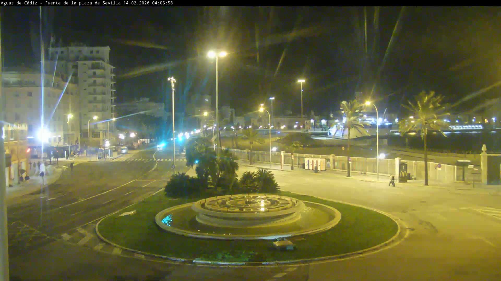 Cadiz, Plaza de Sevilla Fountain  Live Cam -  Cadiz, Andulucia, Spain