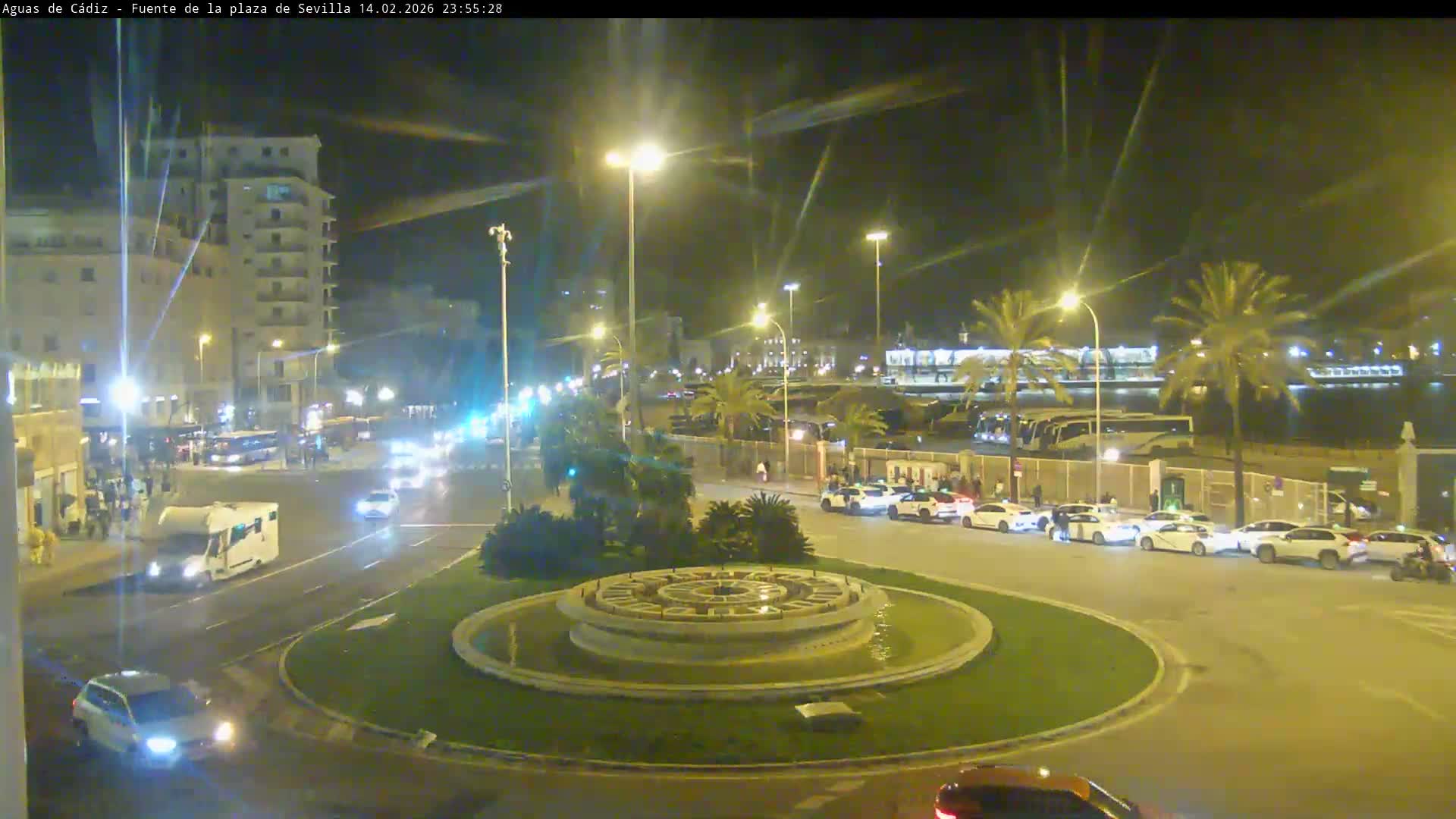 Cadiz, Plaza de Sevilla Fountain  Live Cam -  Cadiz, Andulucia, Spain