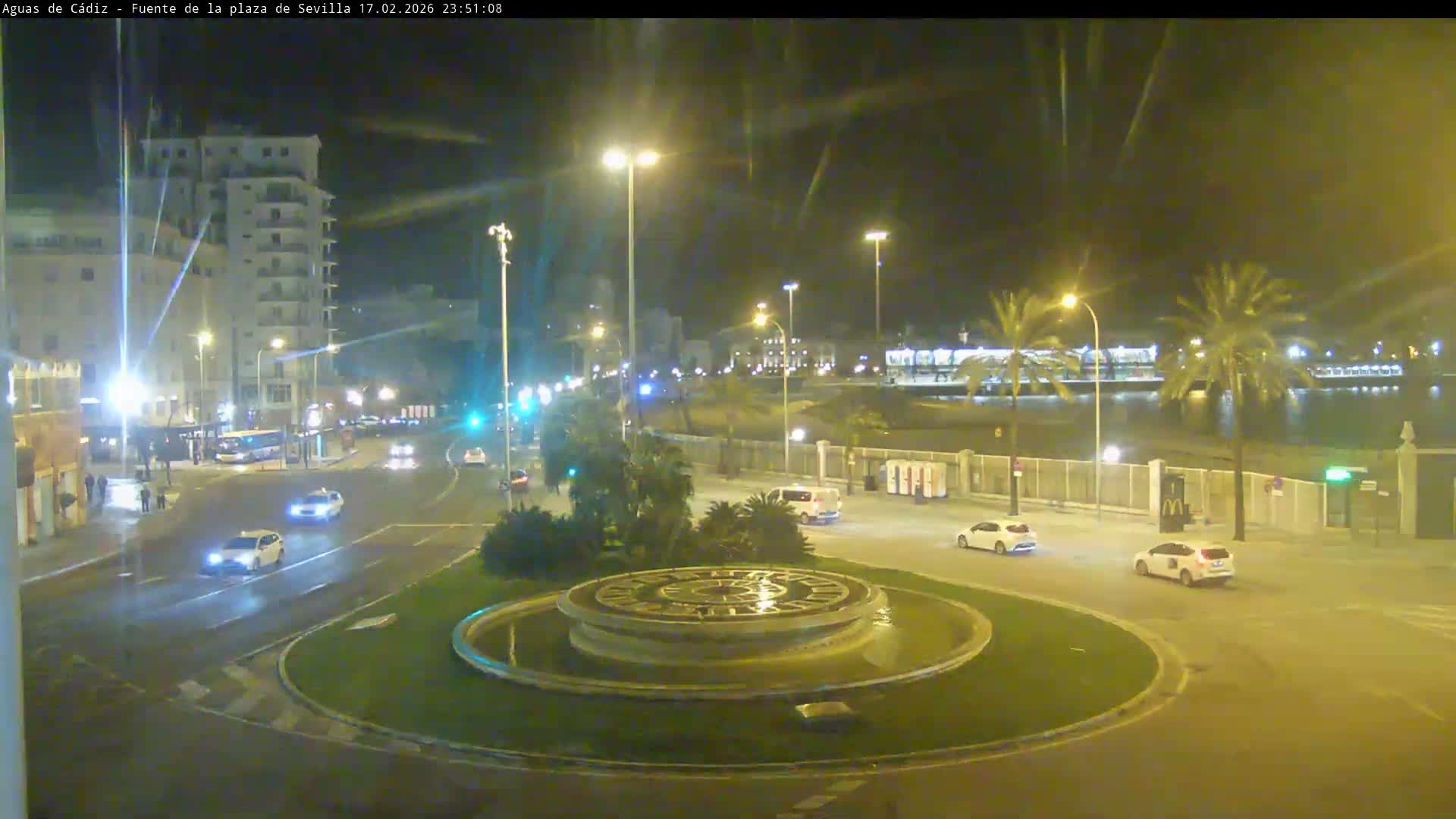 Cadiz, Plaza de Sevilla Fountain  Live Cam -  Cadiz, Andulucia, Spain