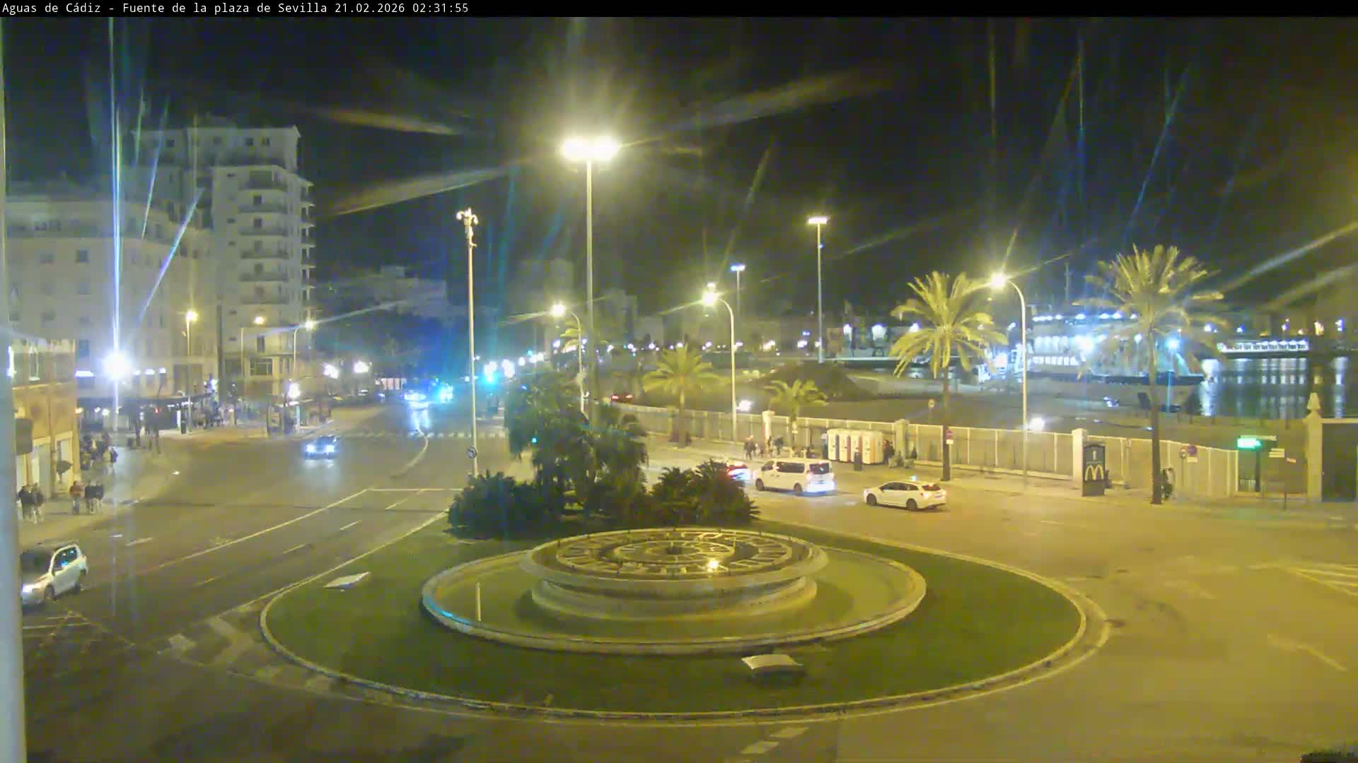 Cadiz, Plaza de Sevilla Fountain  Live Cam -  Cadiz, Andulucia, Spain
