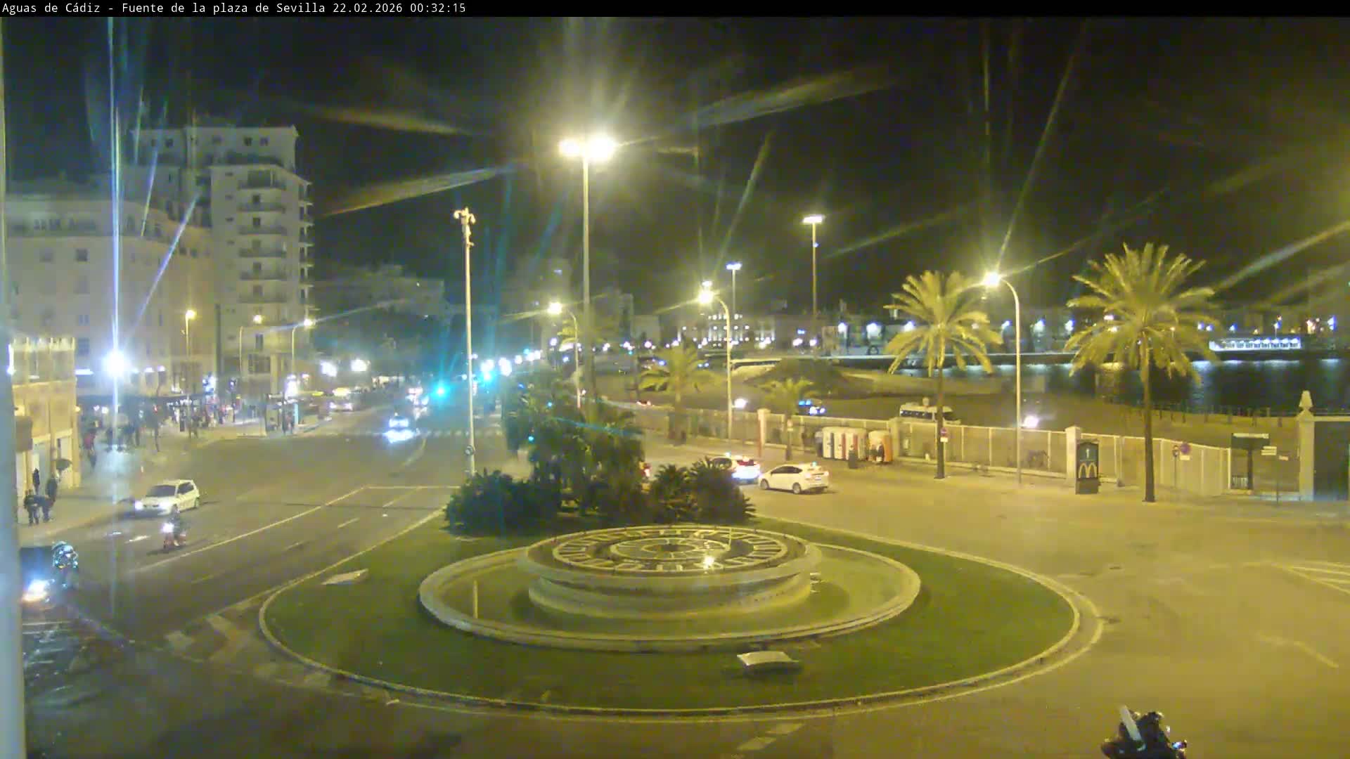 Cadiz, Plaza de Sevilla Fountain  Live Cam -  Cadiz, Andulucia, Spain
