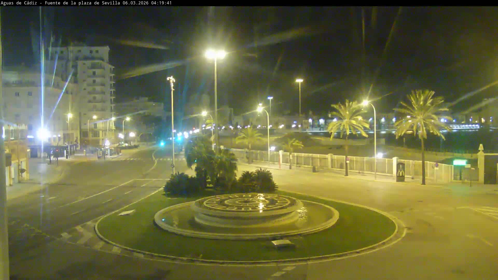 Cadiz, Plaza de Sevilla Fountain  Live Cam -  Cadiz, Andulucia, Spain