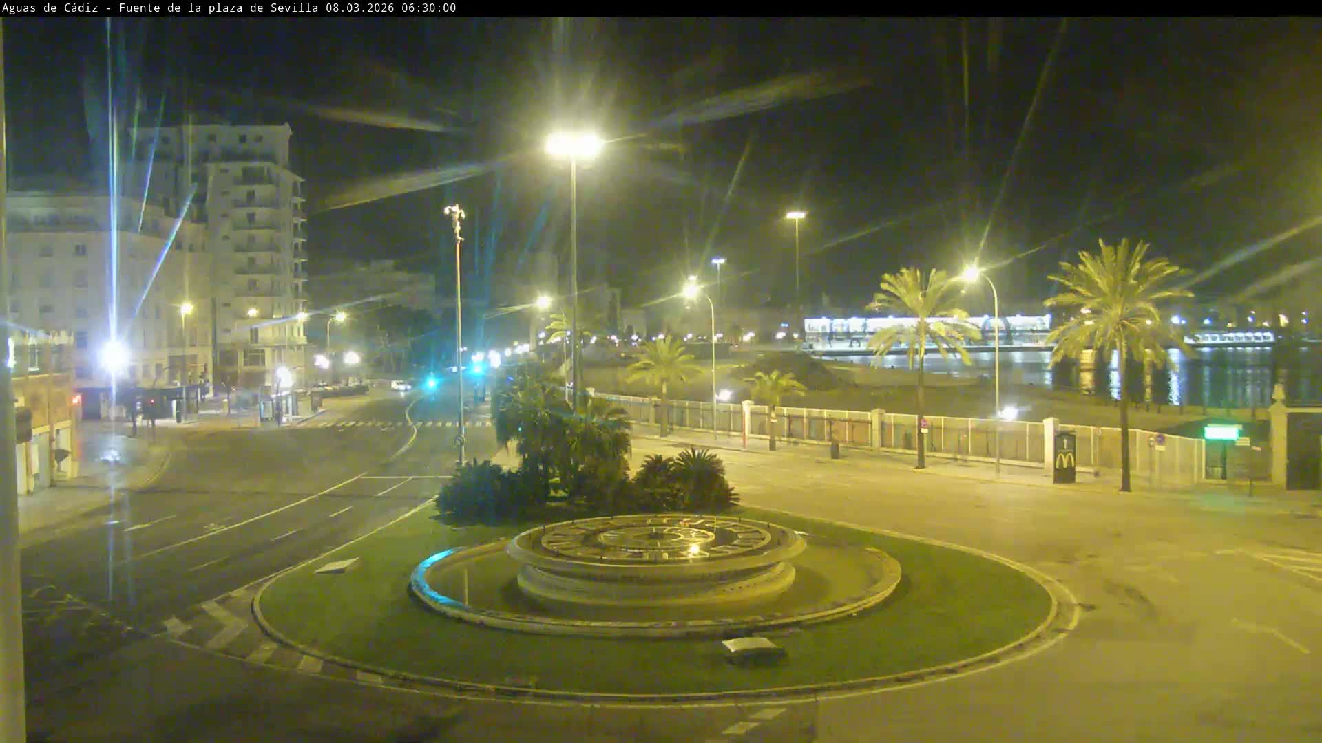 Cadiz, Plaza de Sevilla Fountain  Live Cam -  Cadiz, Andulucia, Spain