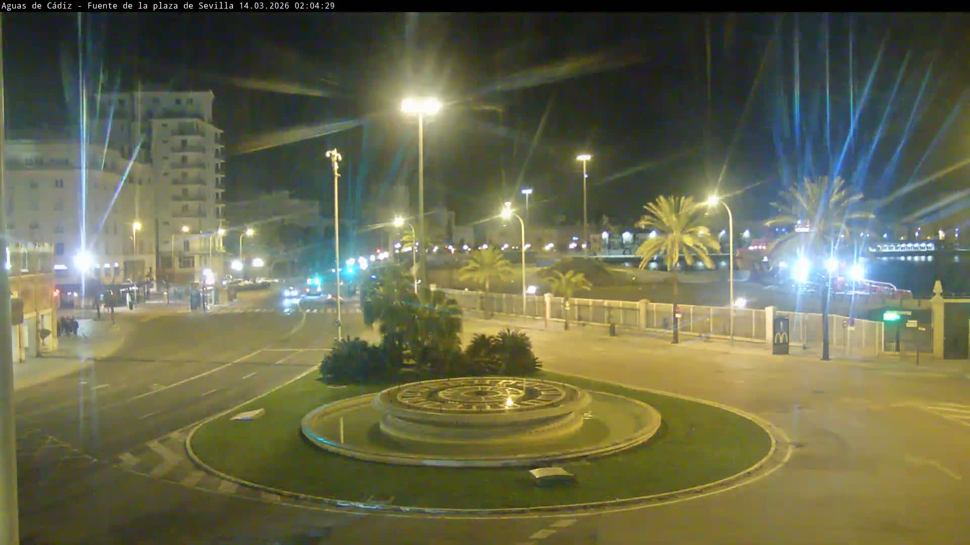 Cadiz, Plaza de Sevilla Fountain  Live Cam -  Cadiz, Andulucia, Spain