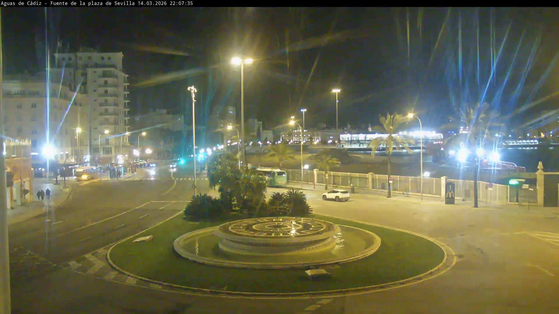 Cadiz, Plaza de Sevilla Fountain  Live Cam -  Cadiz, Andulucia, Spain