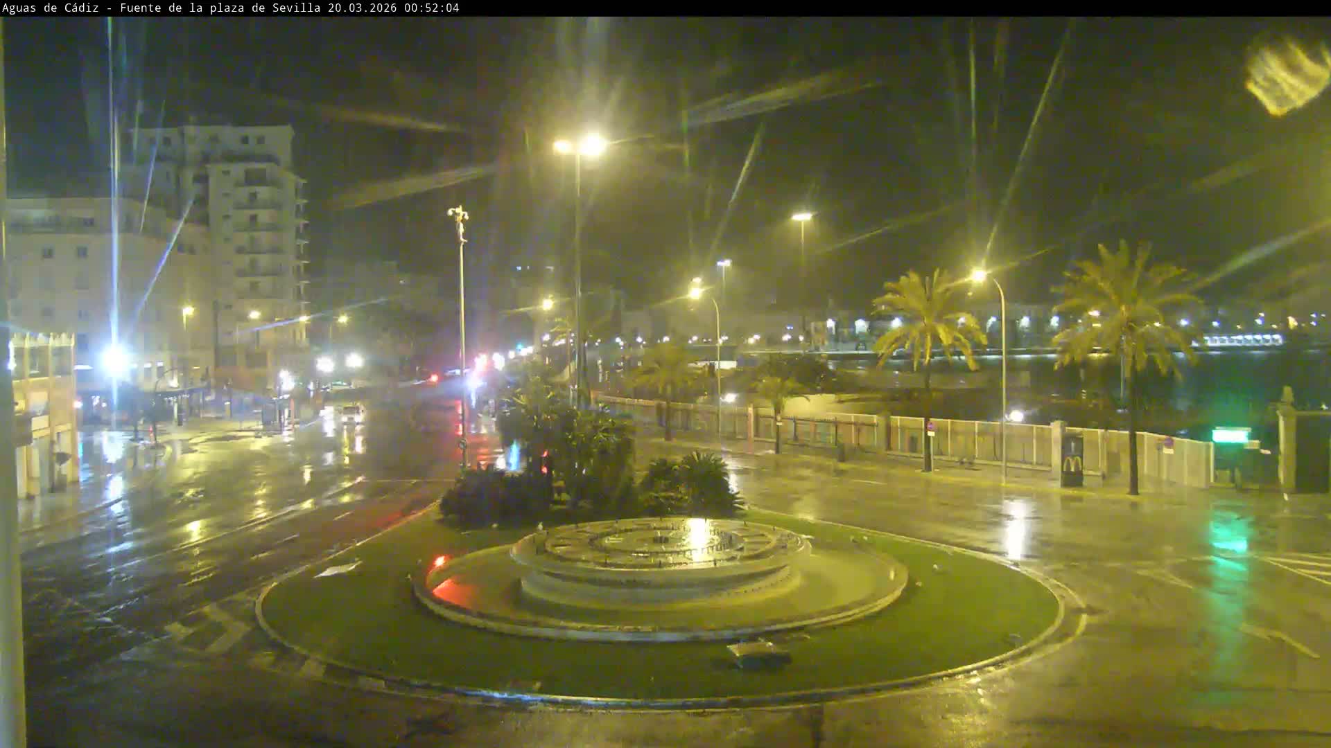 Cadiz, Plaza de Sevilla Fountain  Live Cam -  Cadiz, Andulucia, Spain