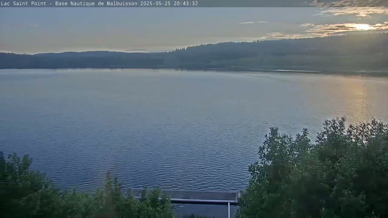Malbuisson, Lac Saint Point Lake from Base Nautique de Malbuisson Nautical Base Live Cam -  Pontarlier, Doubs, Bourgogne-Franche-Comté, France