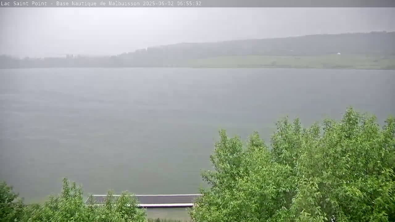 Malbuisson, Lac Saint Point Lake from Base Nautique de Malbuisson Nautical Base Live Cam -  Pontarlier, Doubs, Bourgogne-Franche-Comté, France