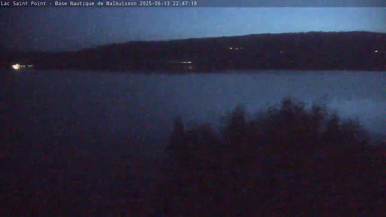 Malbuisson, Lac Saint Point Lake from Base Nautique de Malbuisson Nautical Base Live Cam -  Pontarlier, Doubs, Bourgogne-Franche-Comté, France