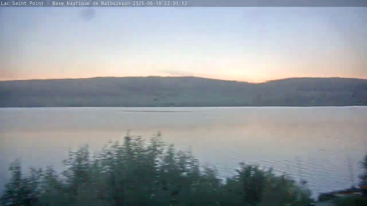 Malbuisson, Lac Saint Point Lake from Base Nautique de Malbuisson Nautical Base Live Cam -  Pontarlier, Doubs, Bourgogne-Franche-Comté, France